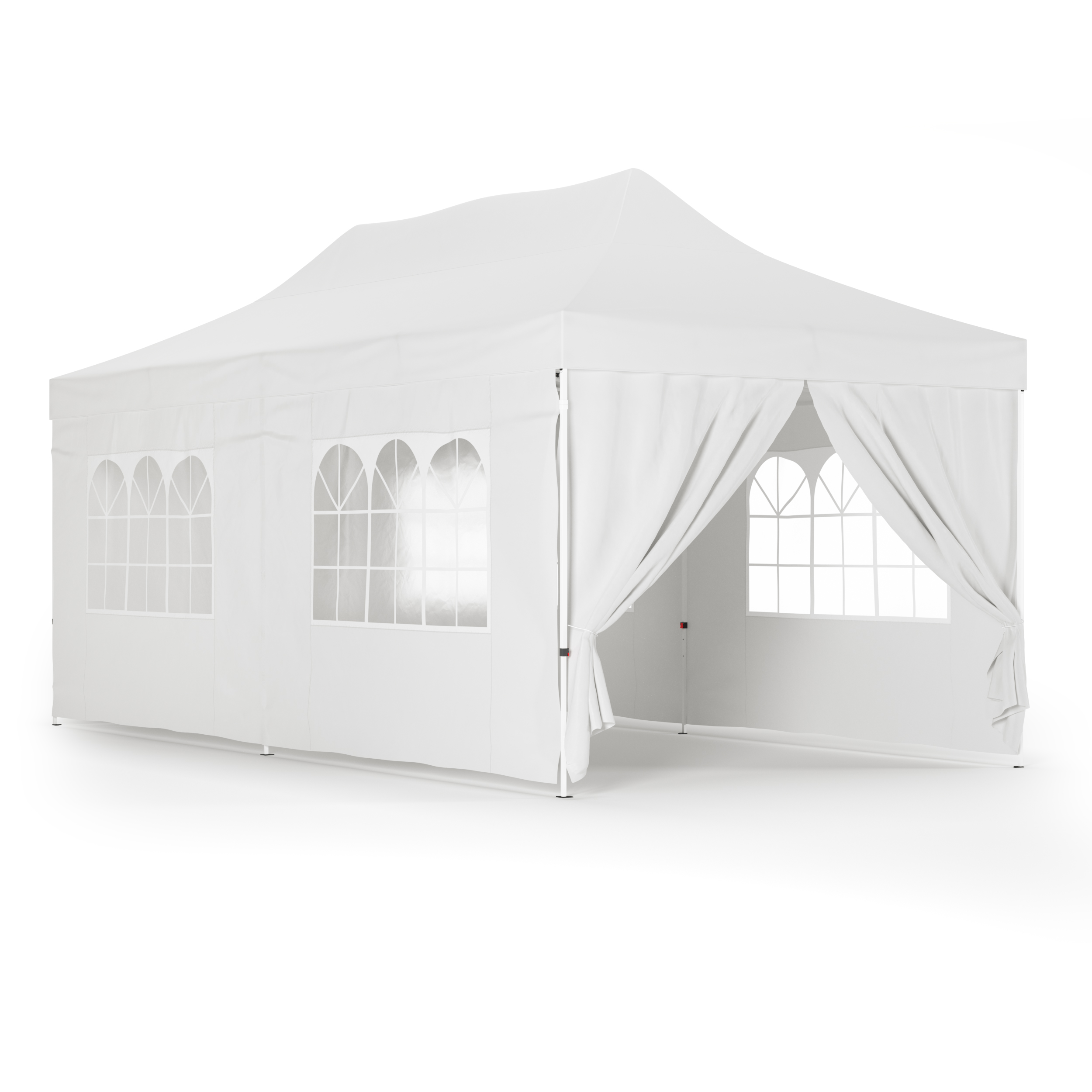 Faltpavillon DINA 6 x 3 m weiss inkl. 4 Seitenwände