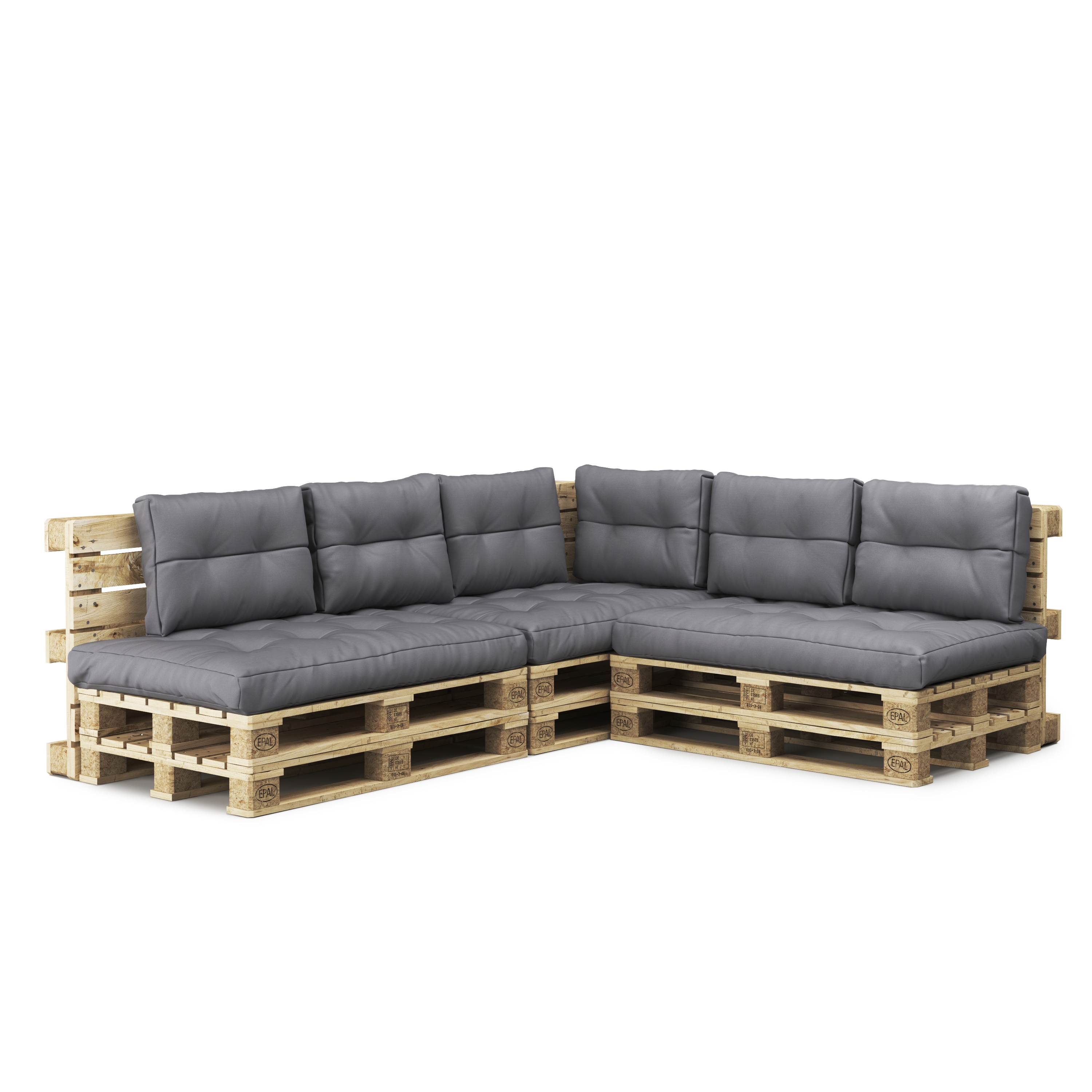Palettenlounge ASCONA inkl. Kissen anthrazit