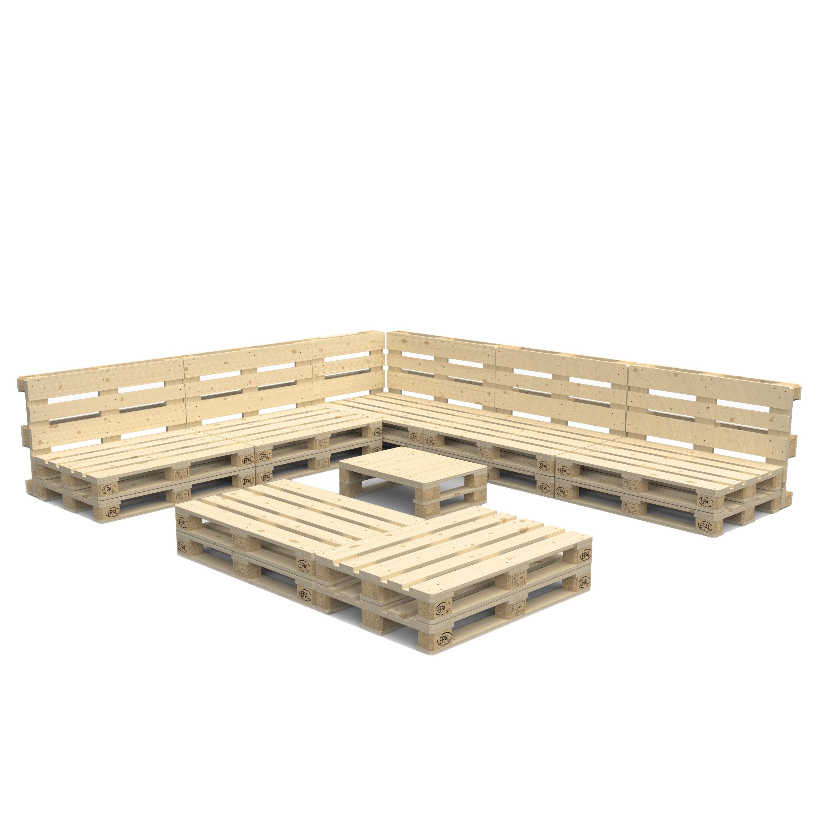 Palettenlounge LUGANO inkl. Tisch