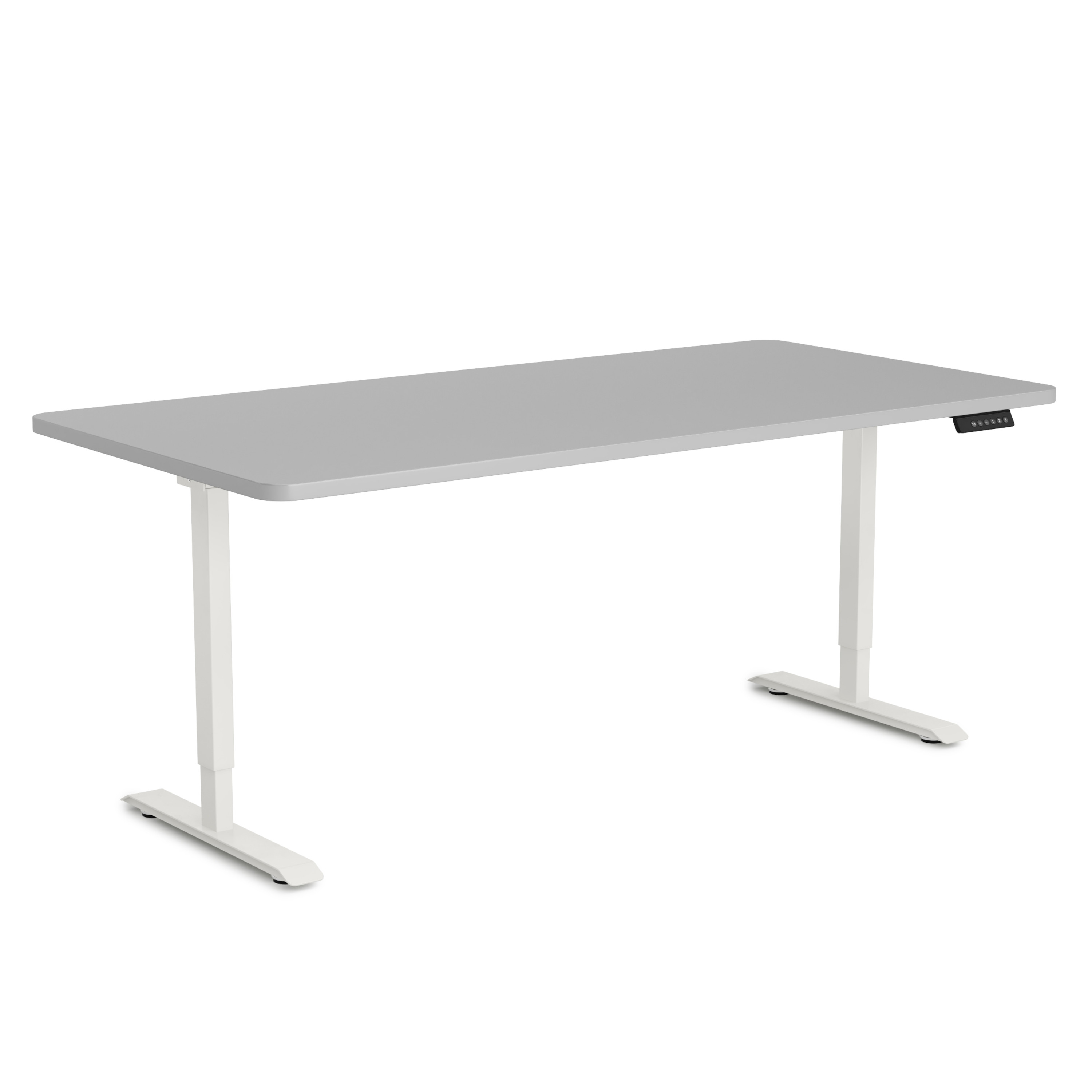 Stehpult elektrisch PREMIUM grau/weiss 160 x 80 cm