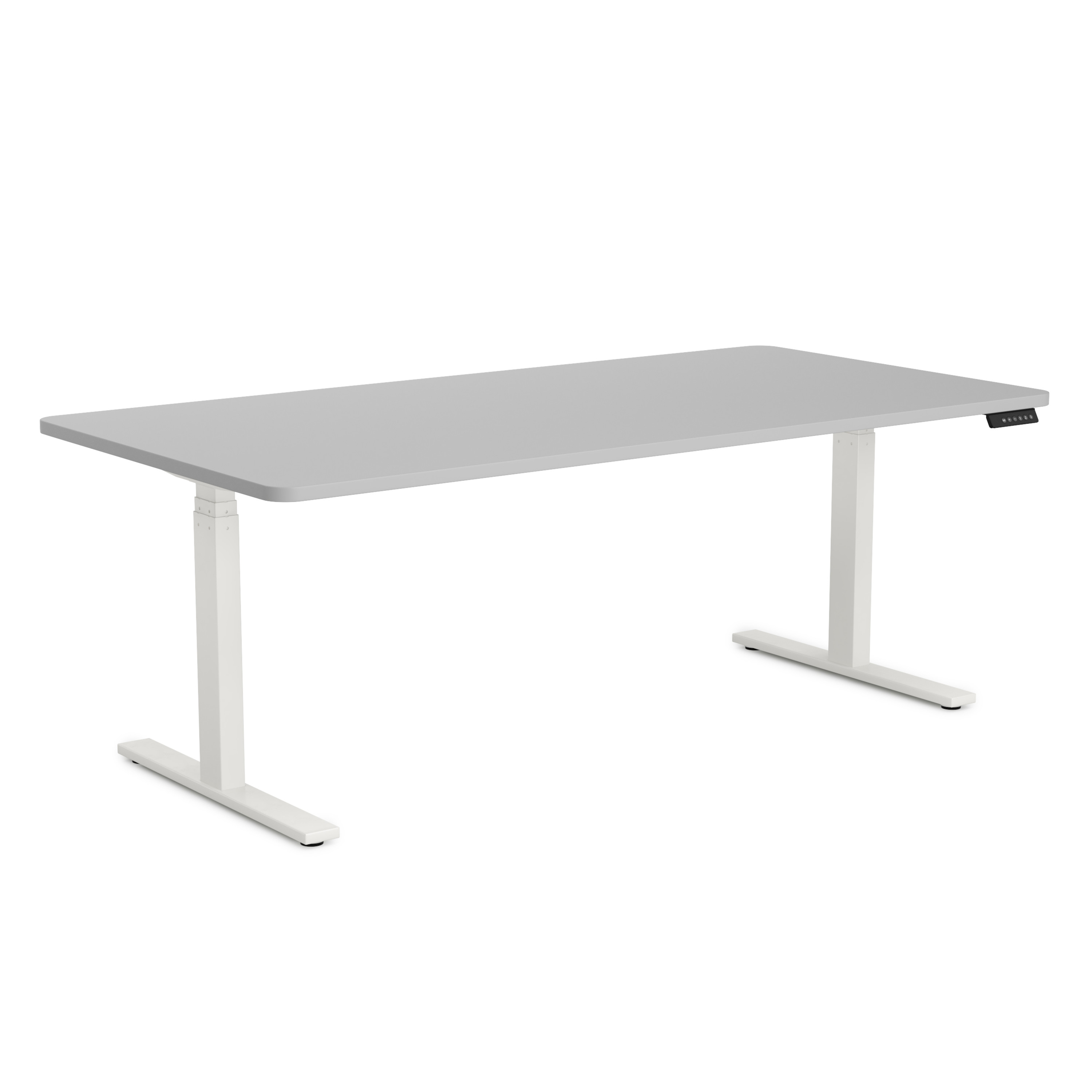 Stehpult elektrisch PREMIUM grau/weiss 180 x 90 cm