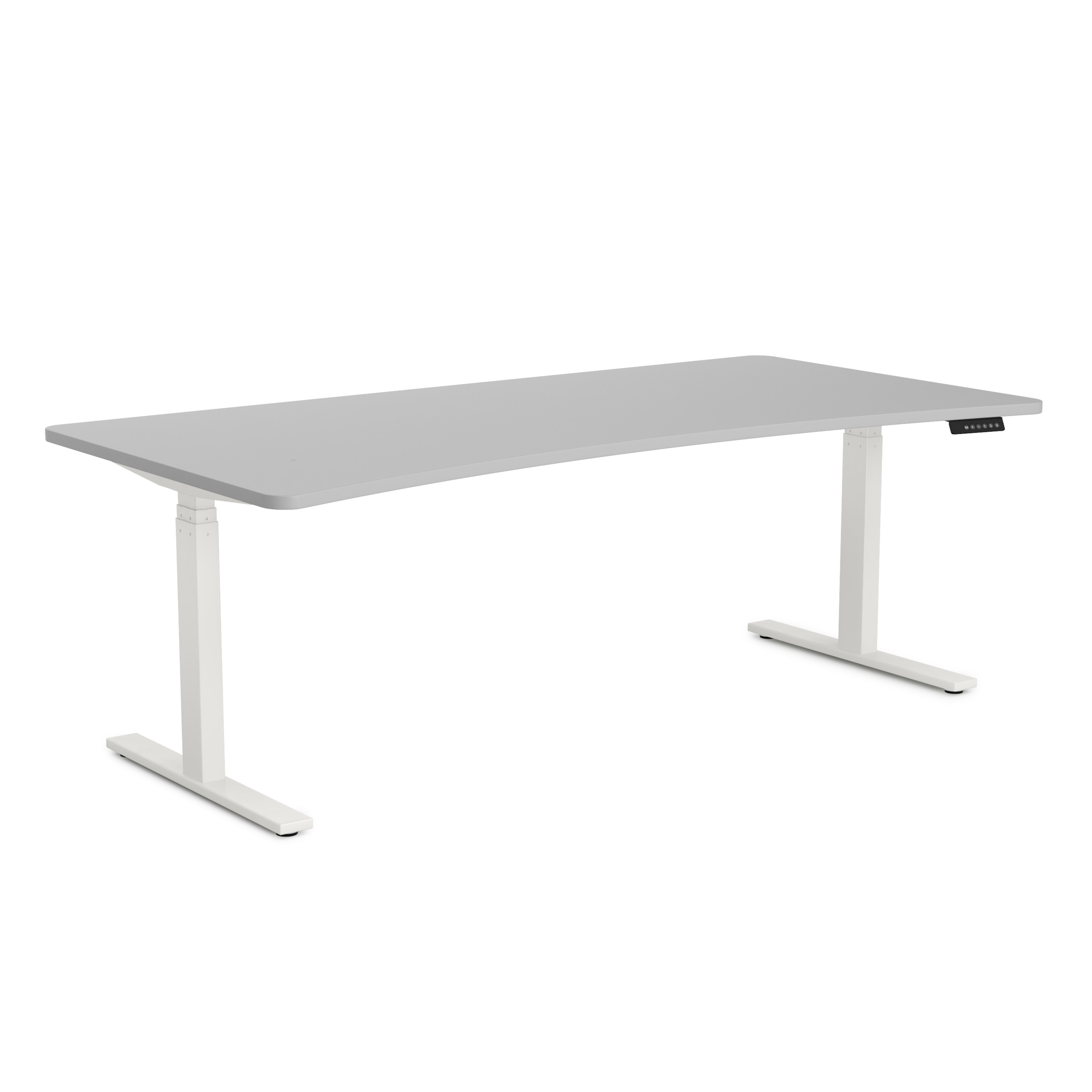Stehpult elektrisch PREMIUM grau/weiss 200 x 92 cm