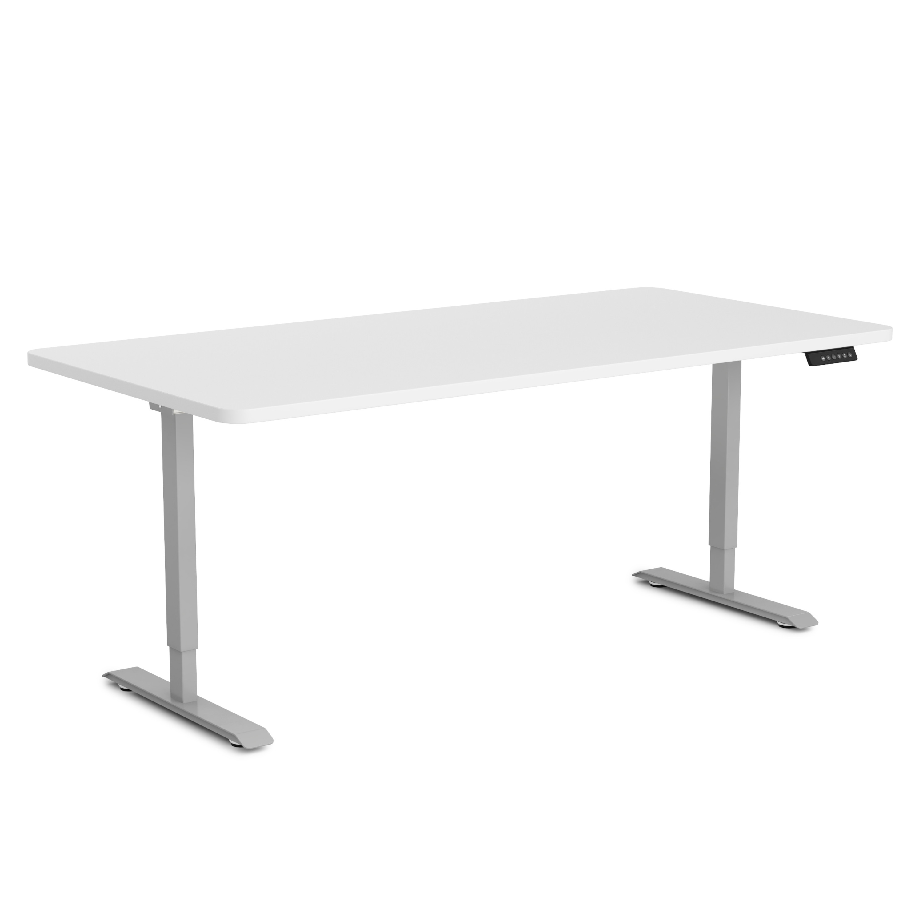 Stehpult elektrisch PREMIUM weiss/grau 160 x 80 cm