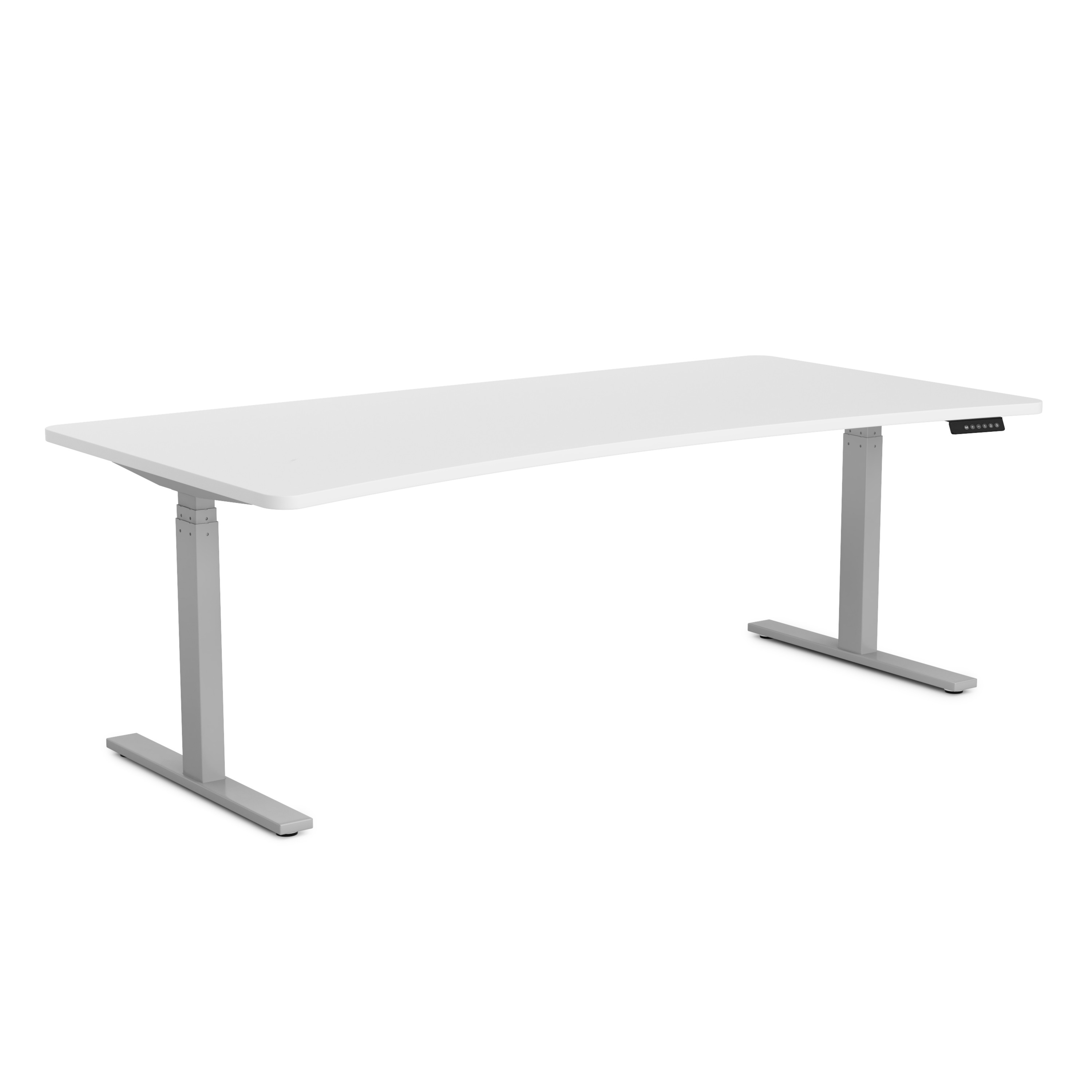 Stehpult elektrisch PREMIUM weiss/grau 200 x 92 cm