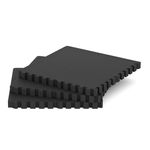 Floor protection mat set 61 x 61 cm black 12 pcs