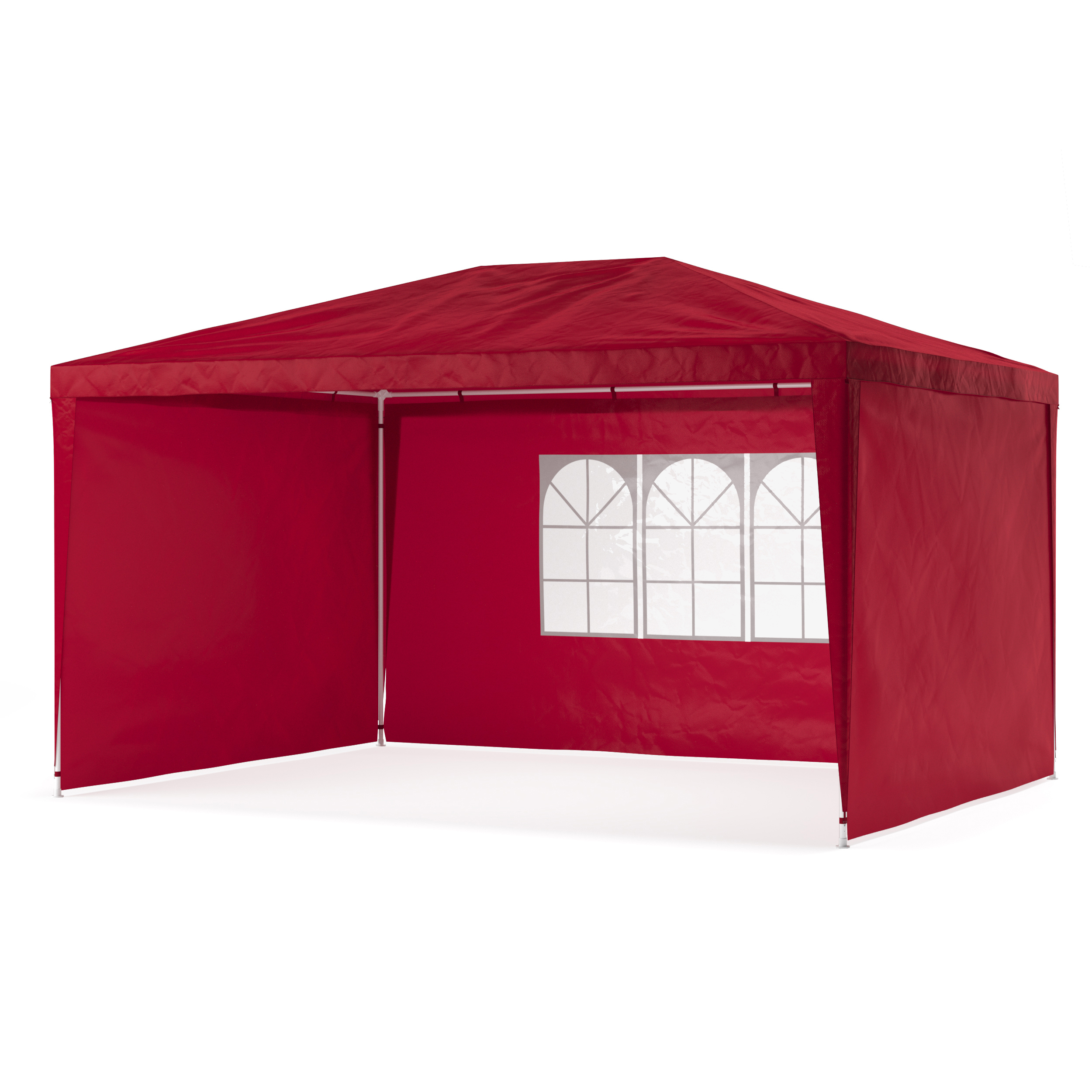 Pavillon NELLE 4 x 3 m rot inkl. 4 Seitenwände