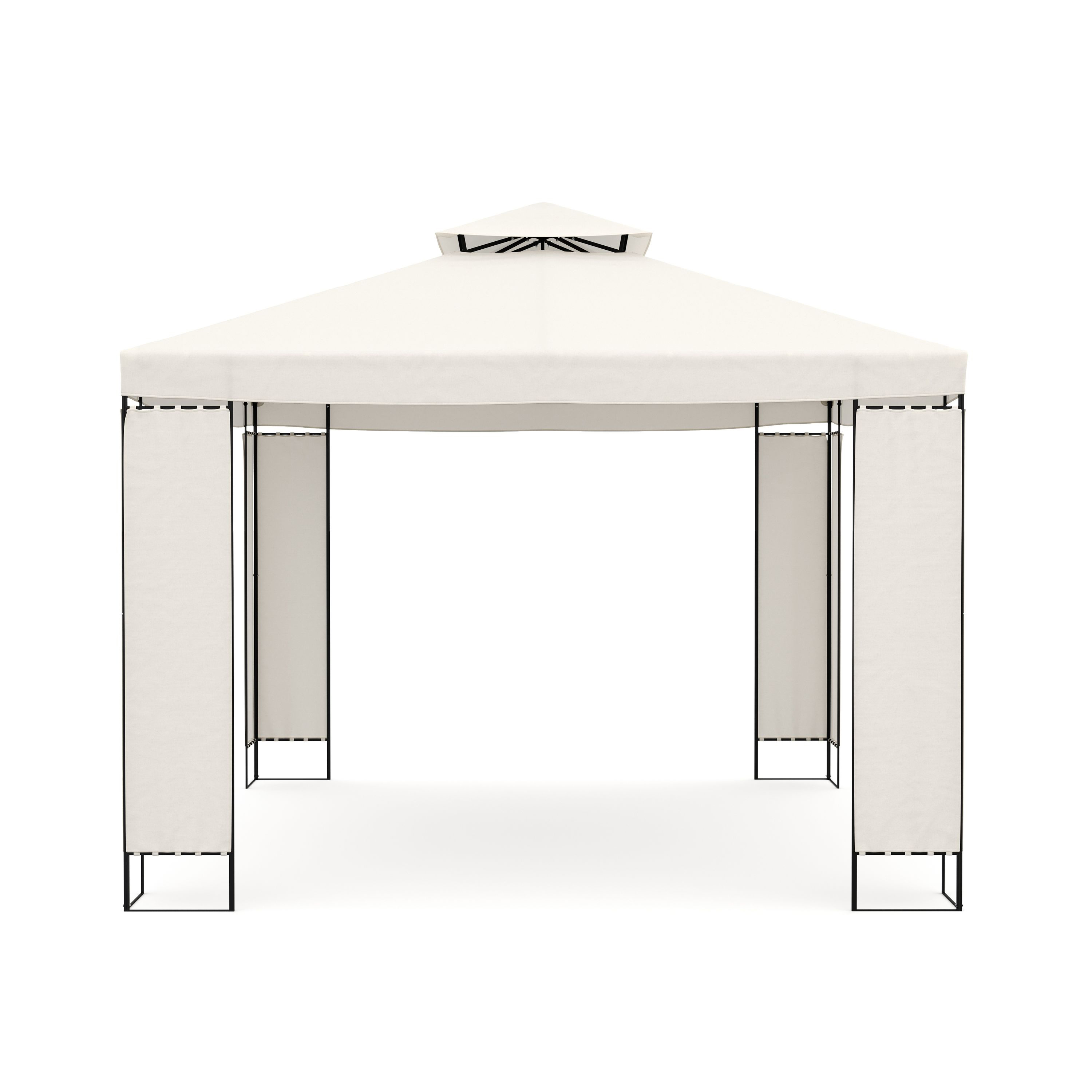 Gartenpavillon HAVEN 4 x 3 m beige