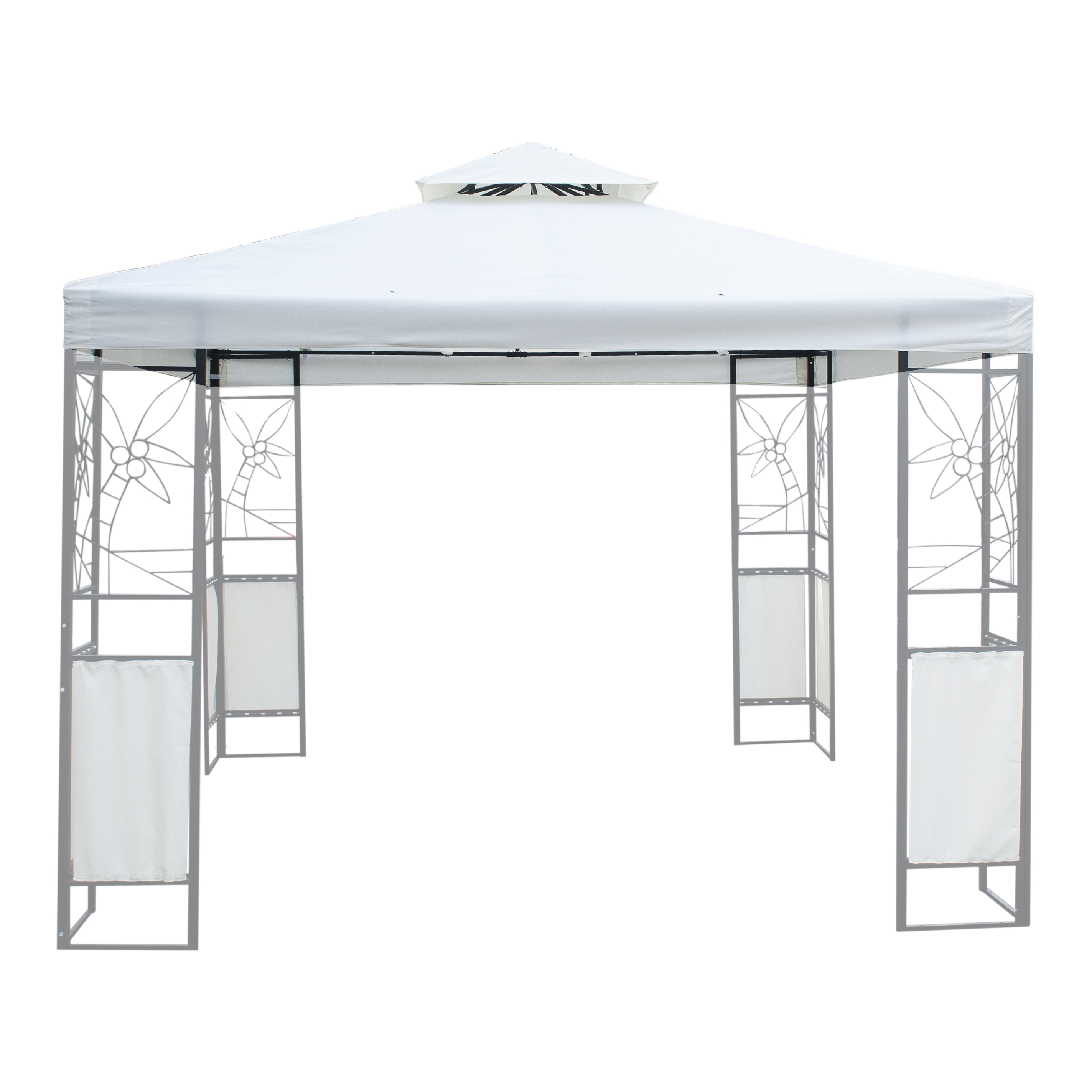 Dach Gartenpavillon HOWEA 3 x 3 m weiss
