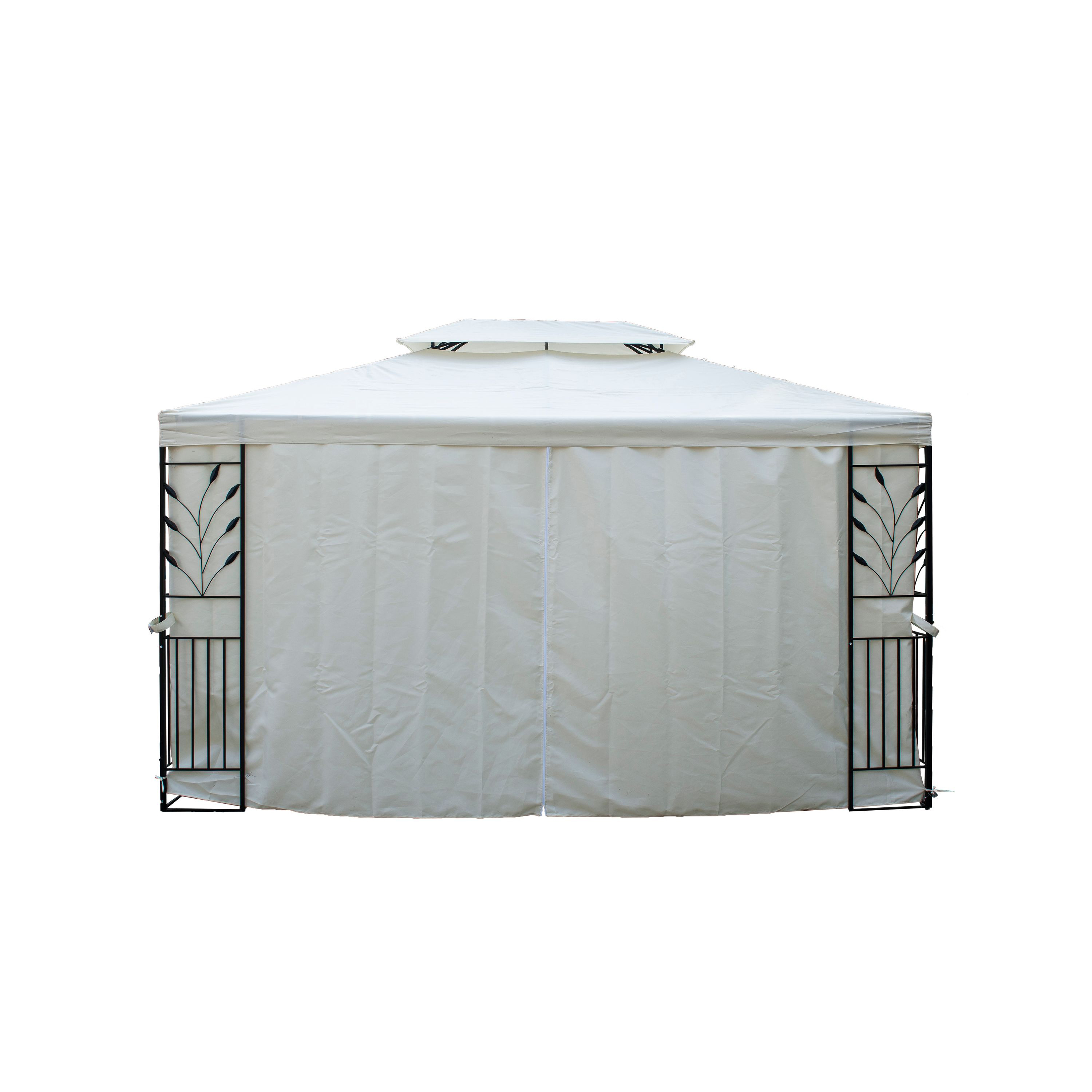 Seitenwände Gartenpavillon LAVEN 4 x 3 m beige