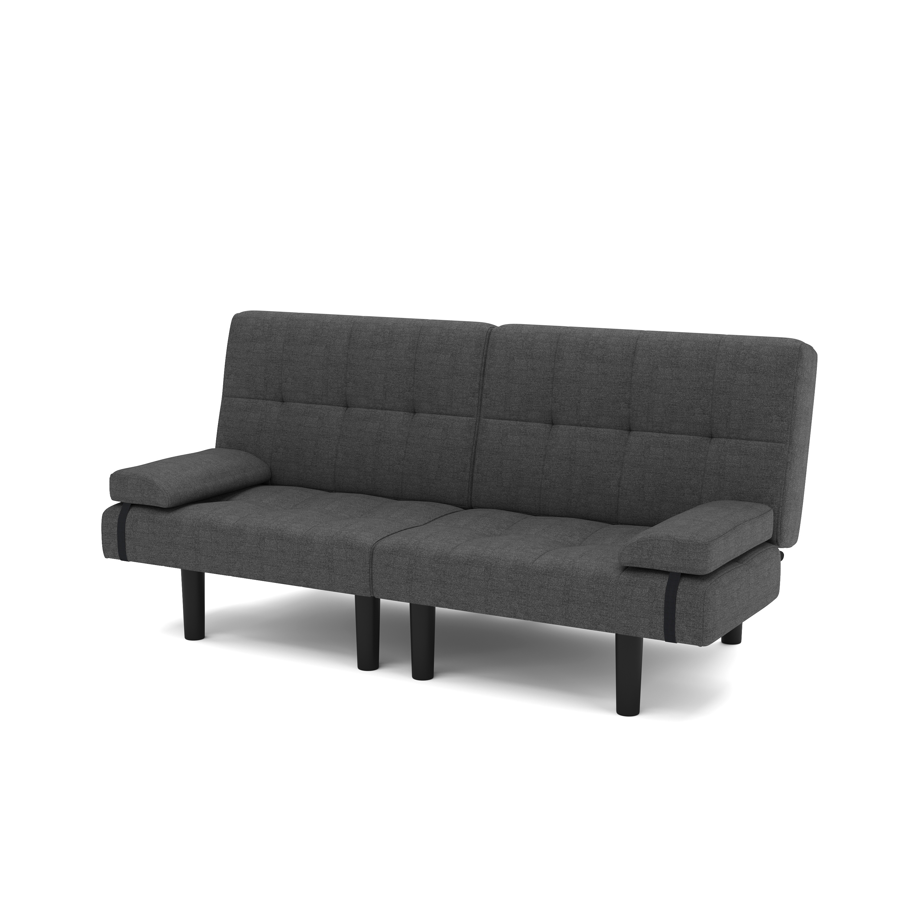 Schlafsofa Leinen LINUS multifunktional anthrazit