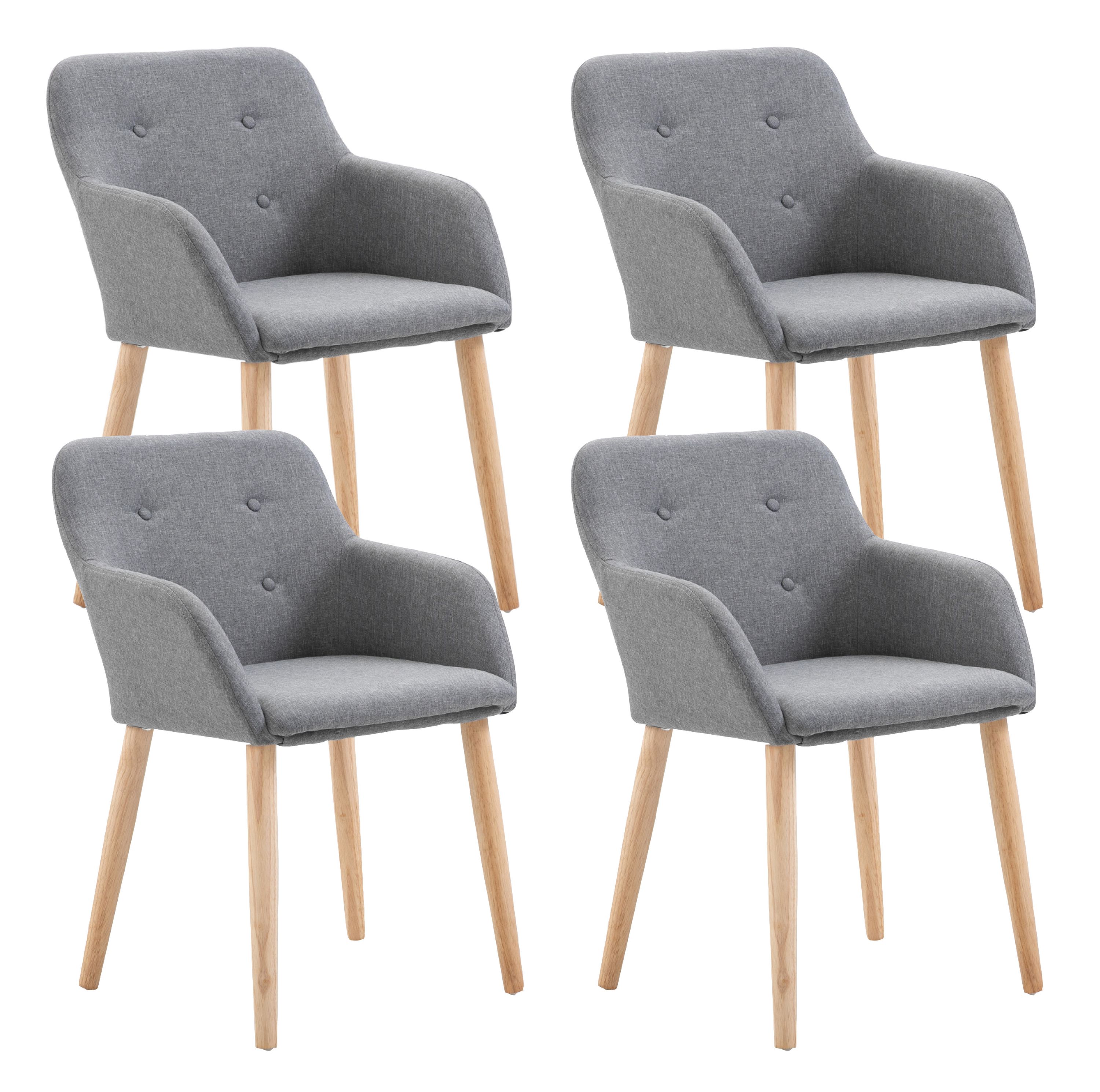 Esszimmerstuhl FABIO 4er Set grau