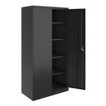 Filing cabinet with 4 shelves 90 x 180 cm black