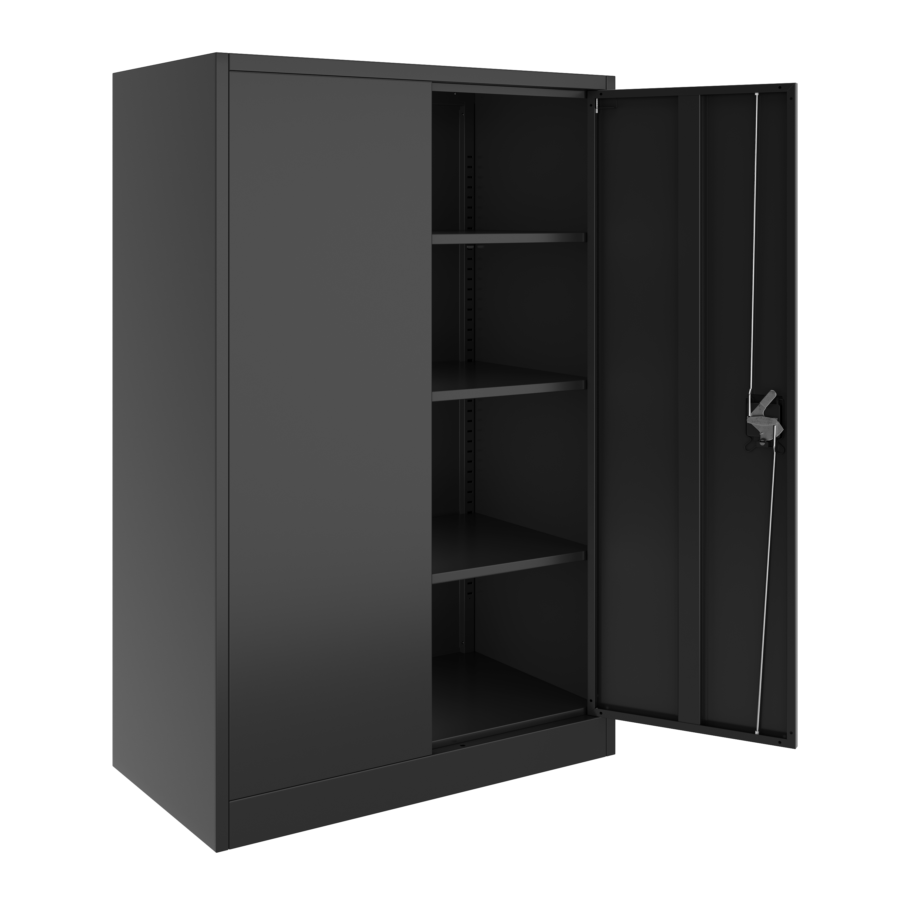Aktenschrank mit 4 Böden 90 x 140 cm schwarz