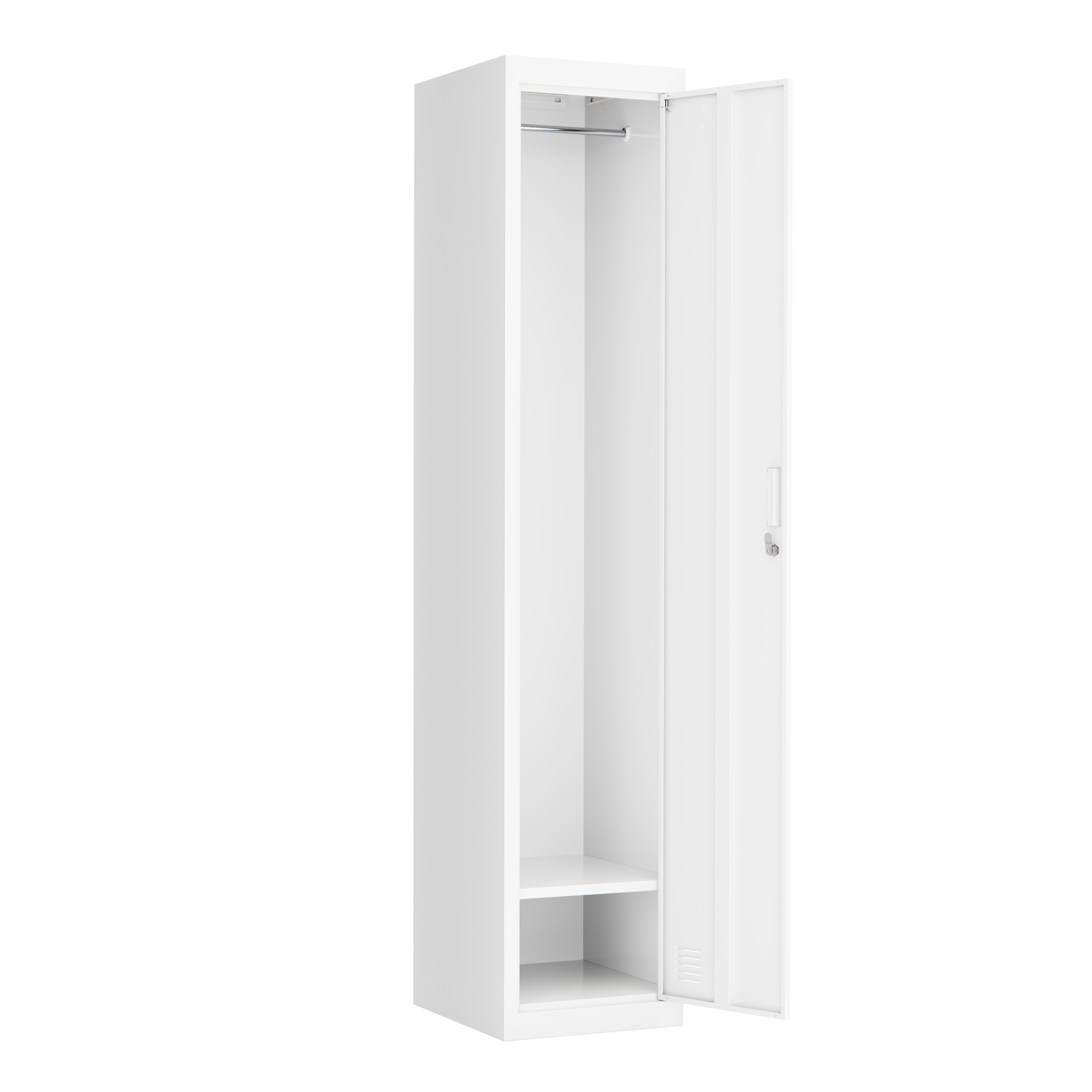 Garderobe Spind 1 Türe 38 x 185 cm weiss