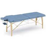Massage table 2-zones light blue