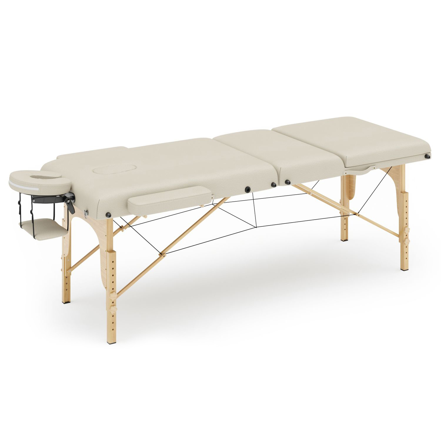 Massageliege 3-Zonen beige