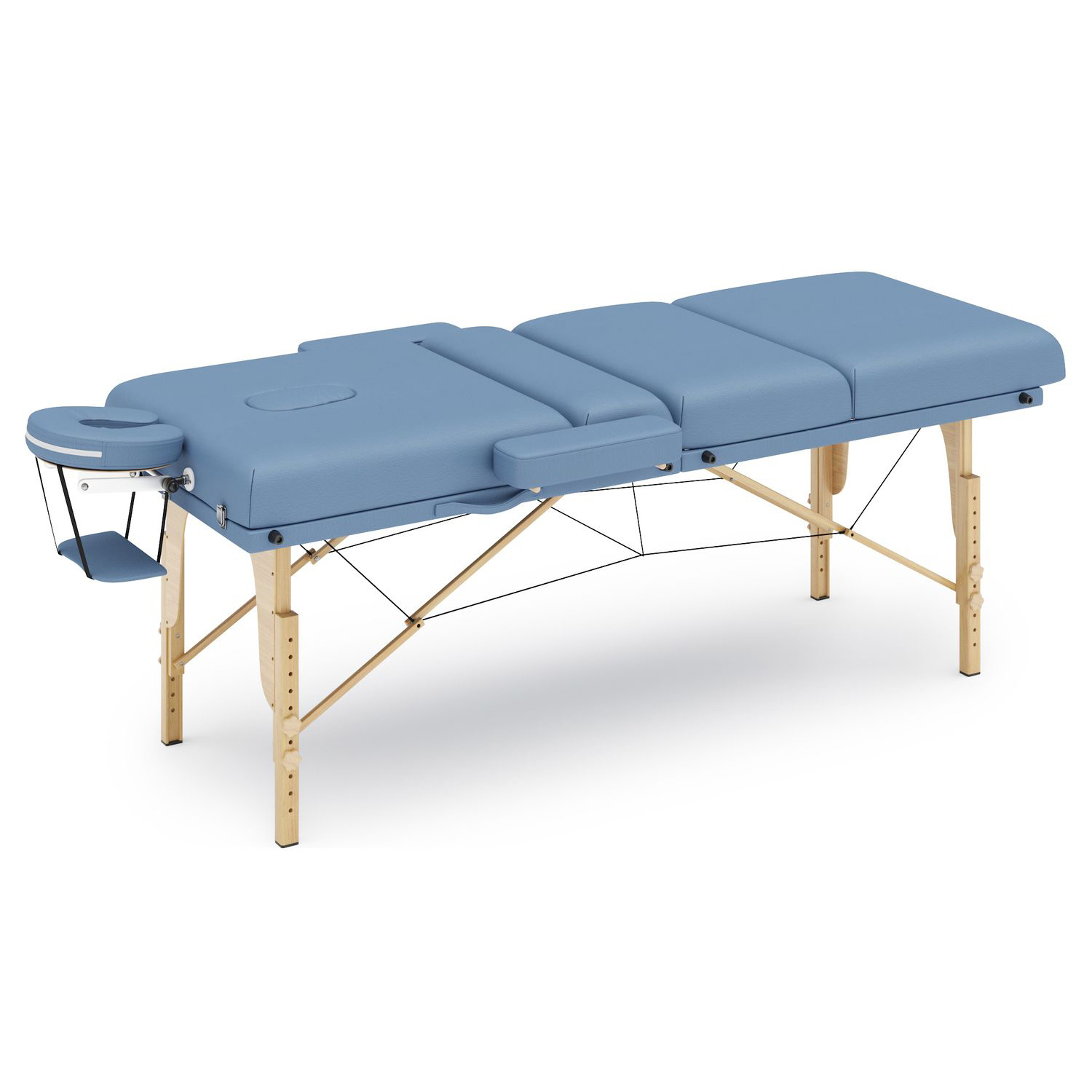 Massageliege 4-Zonen hellblau