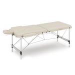 Massageliege 2-Zonen Alu beige