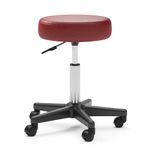 Tabouret à roulettes rouge