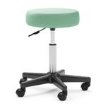 Tabouret à roulettes turquoise