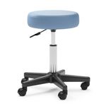 Tabouret à roulettes bleu clair