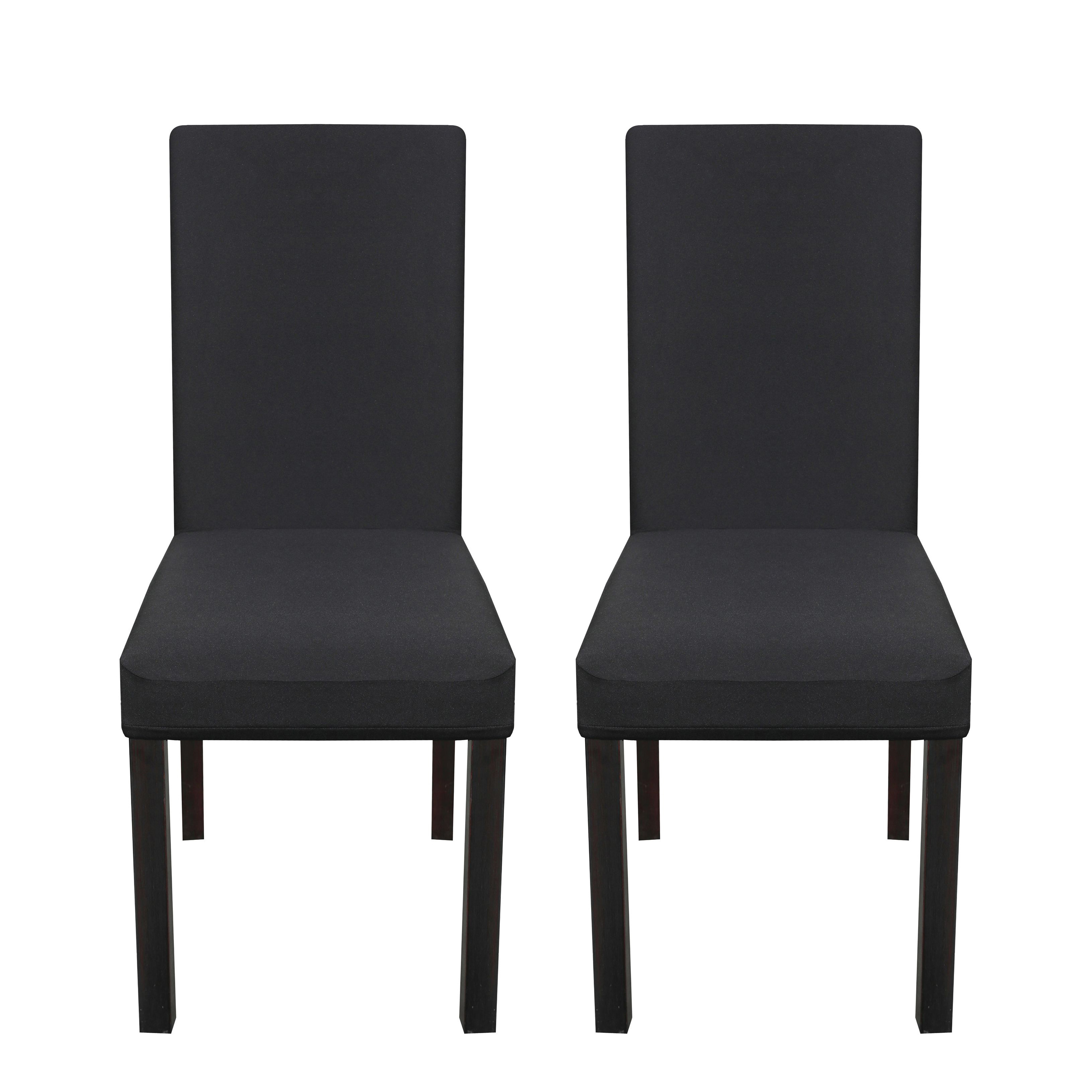 Stuhlbezug 2er Set schwarz