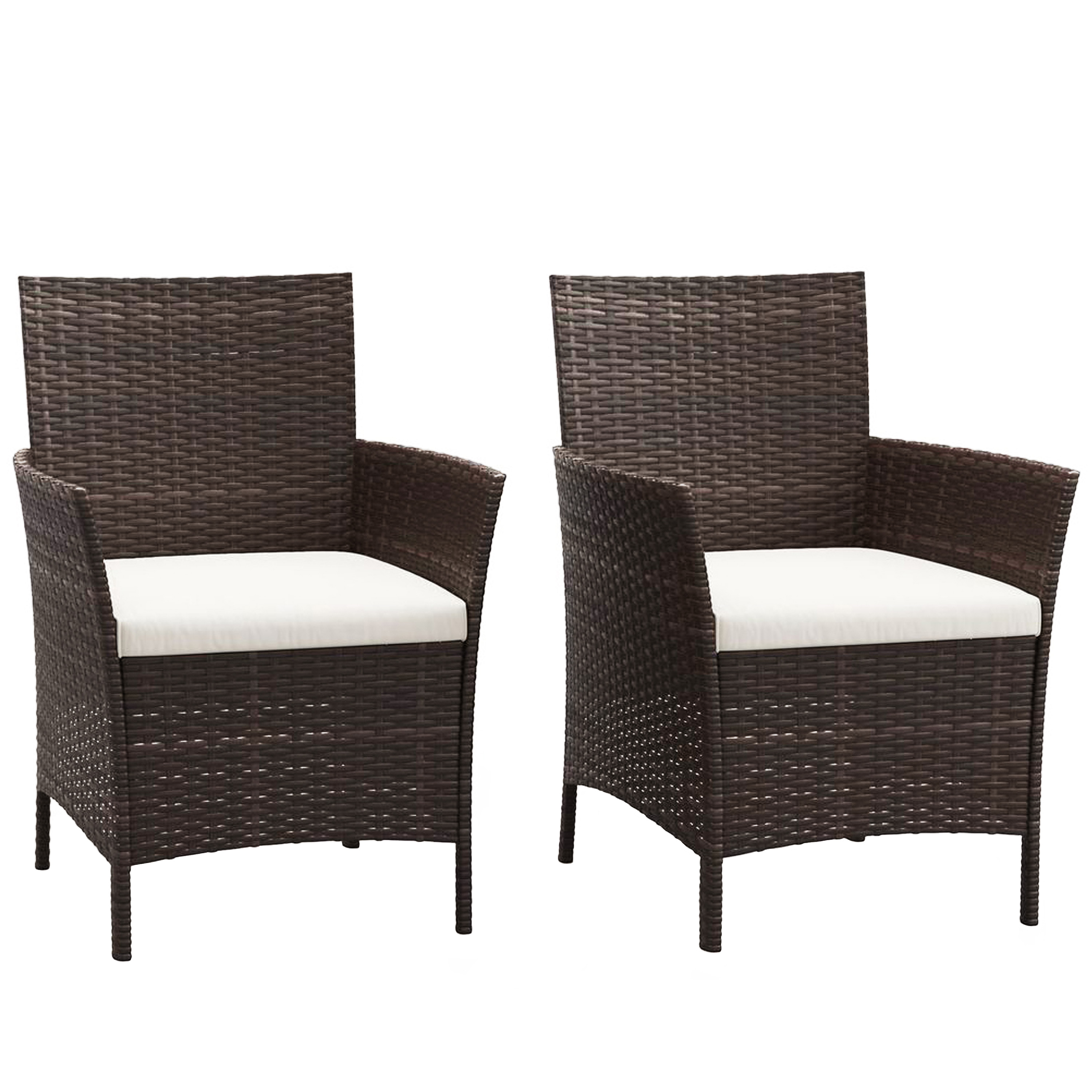 Rattanstühle JASMINA 2er Set braun