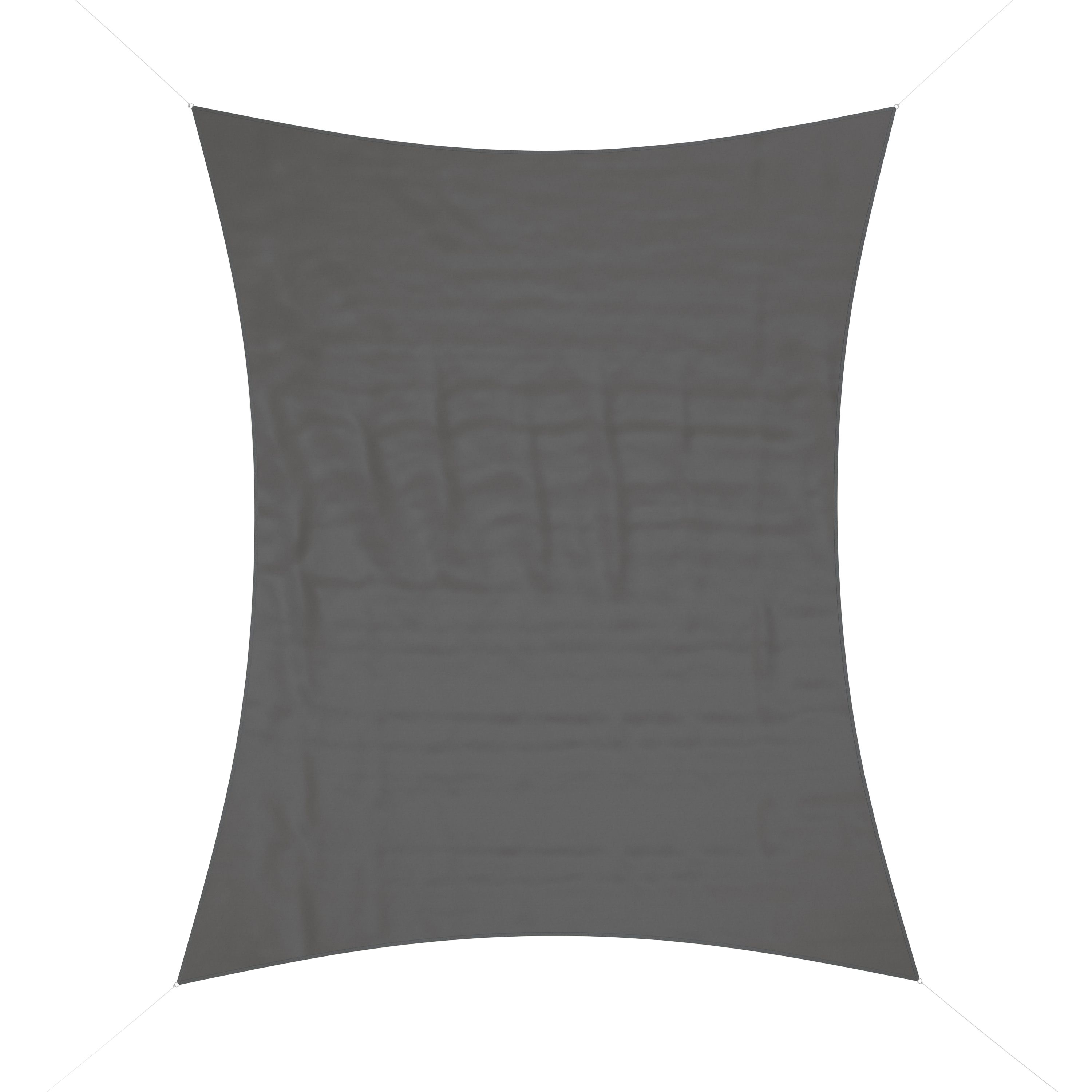 Sonnensegel Polyester 4 x 6 m anthrazit