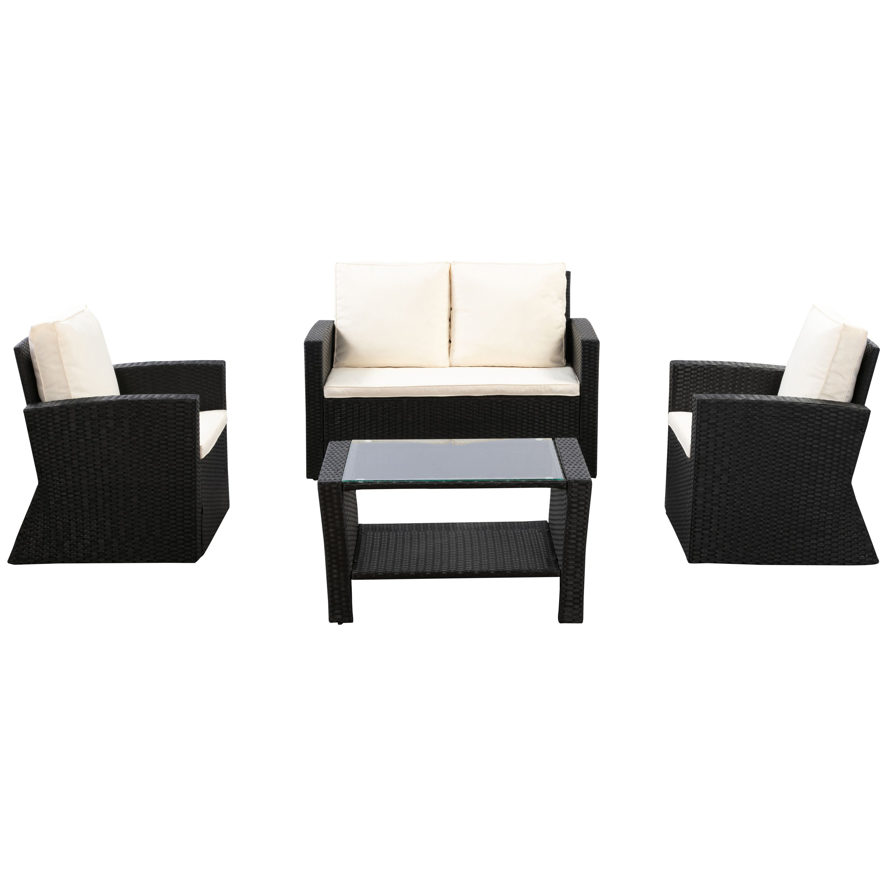 Gartenset SAVONA schwarz/beige