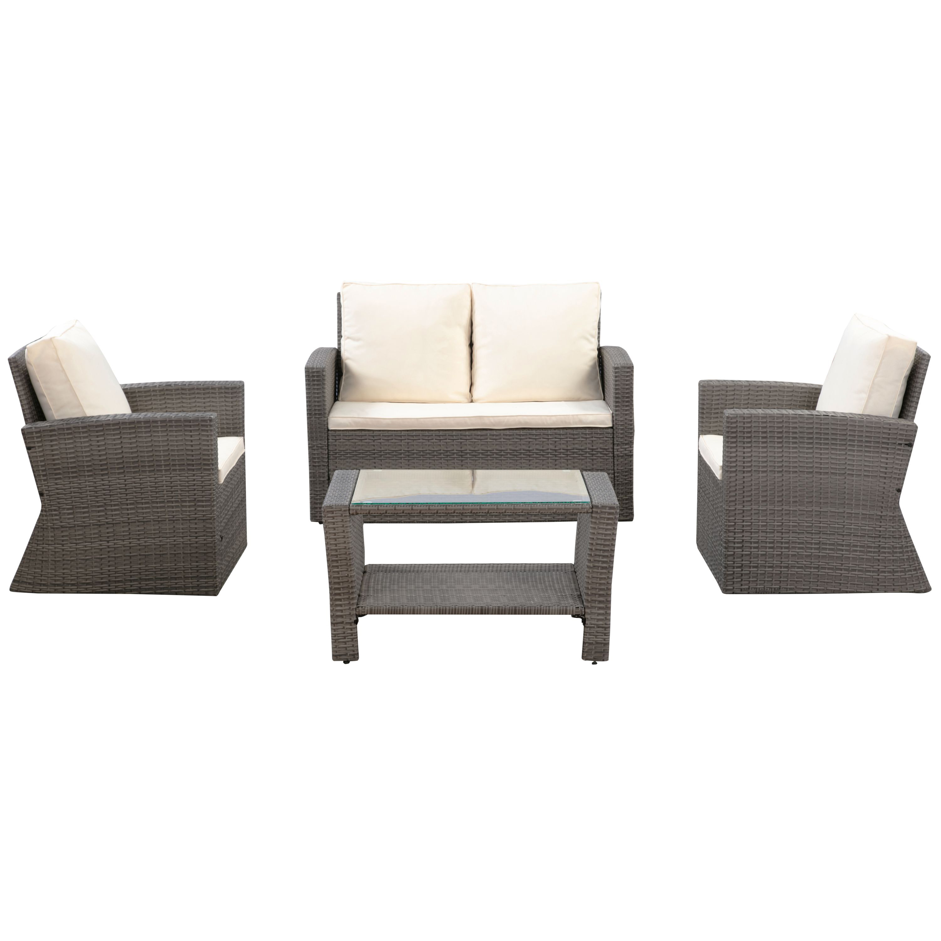 Gartenset SAVONA grau/beige