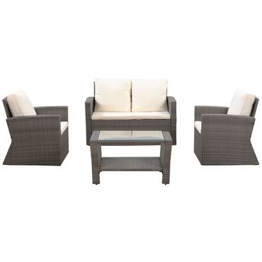Gartenset SAVONA grau/beige