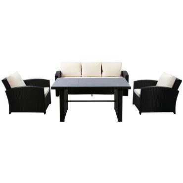 Gartenset KORFU schwarz/beige