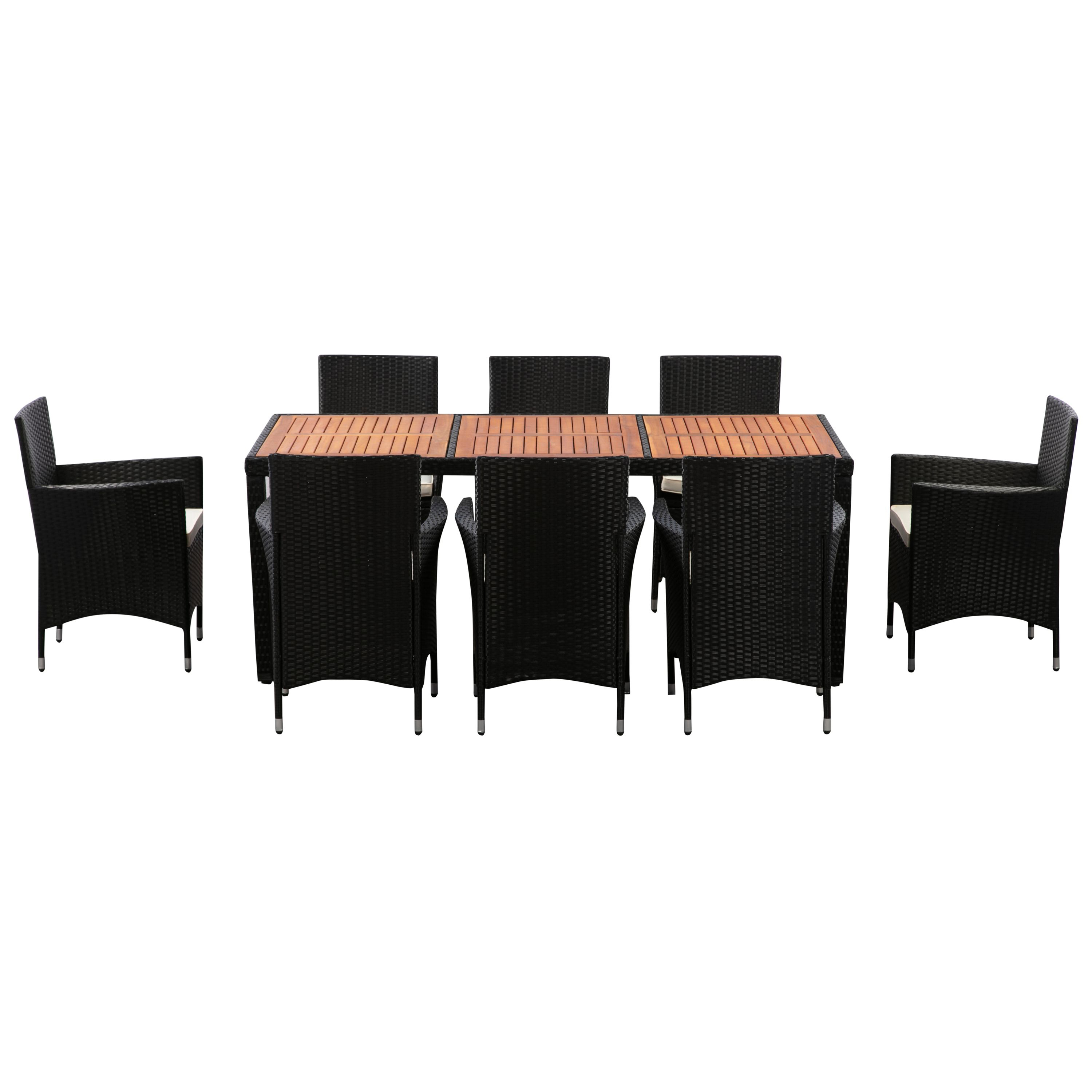 Rattangarnitur PISA 1 Tisch und 8 Stühle