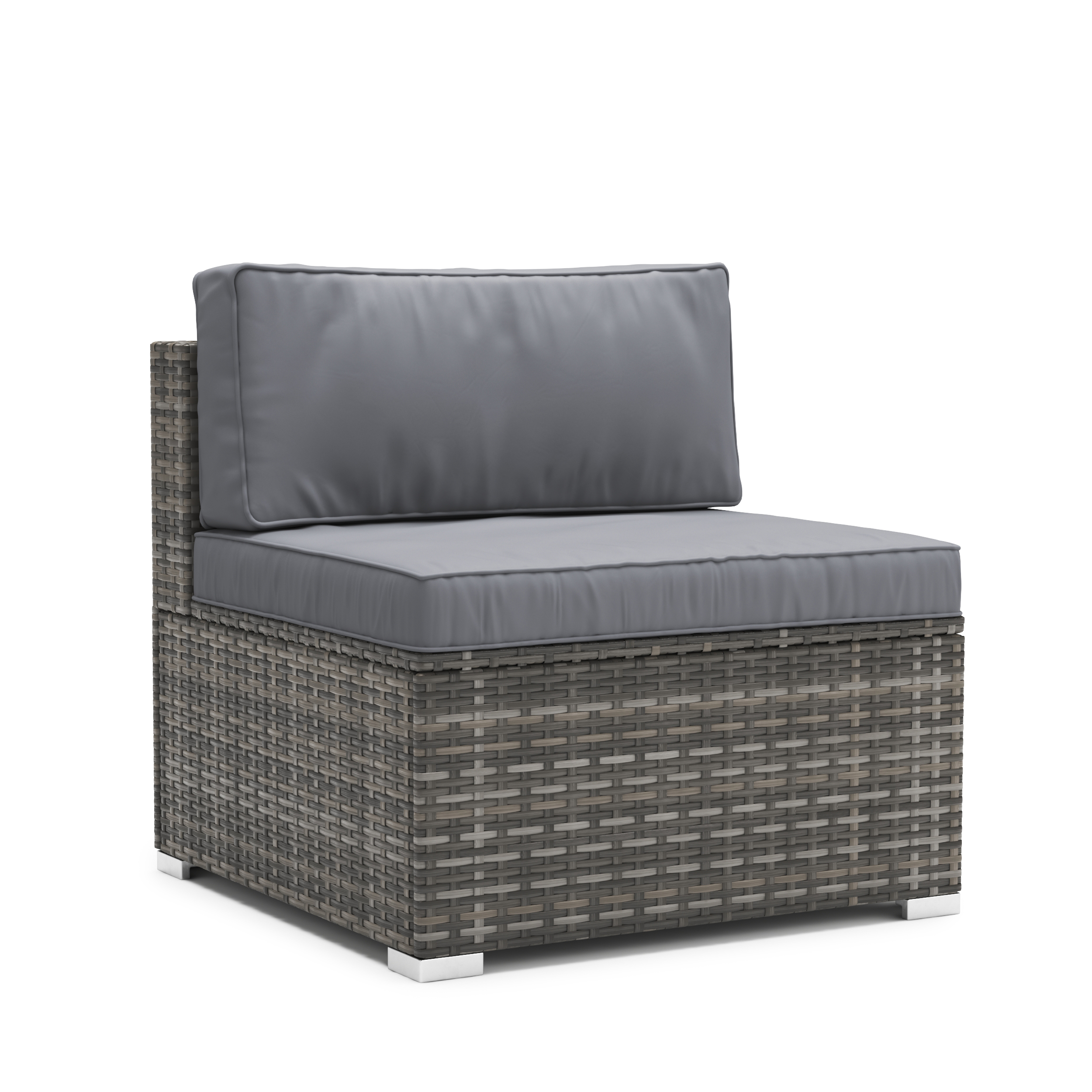 Mittelteil Rattanlounge KRETA grau/anthrazit