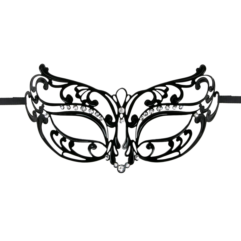 Maske aus Metall schwarz