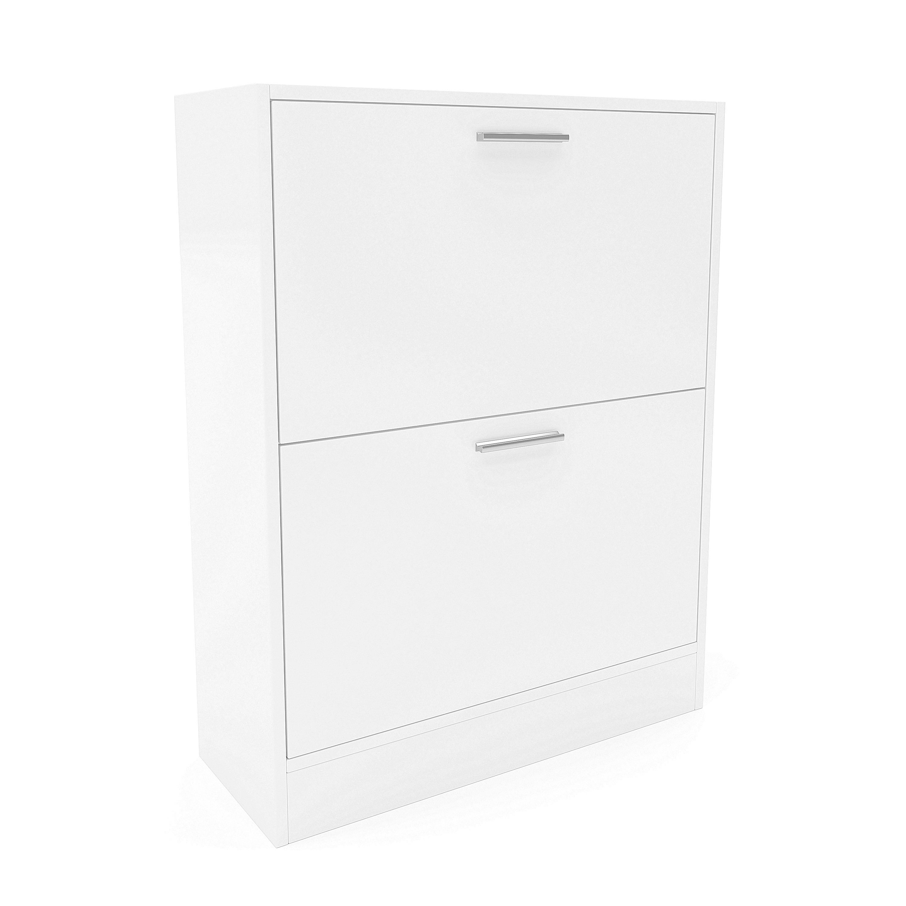 Schuhschrank 63 x 24 x 81 cm weiss