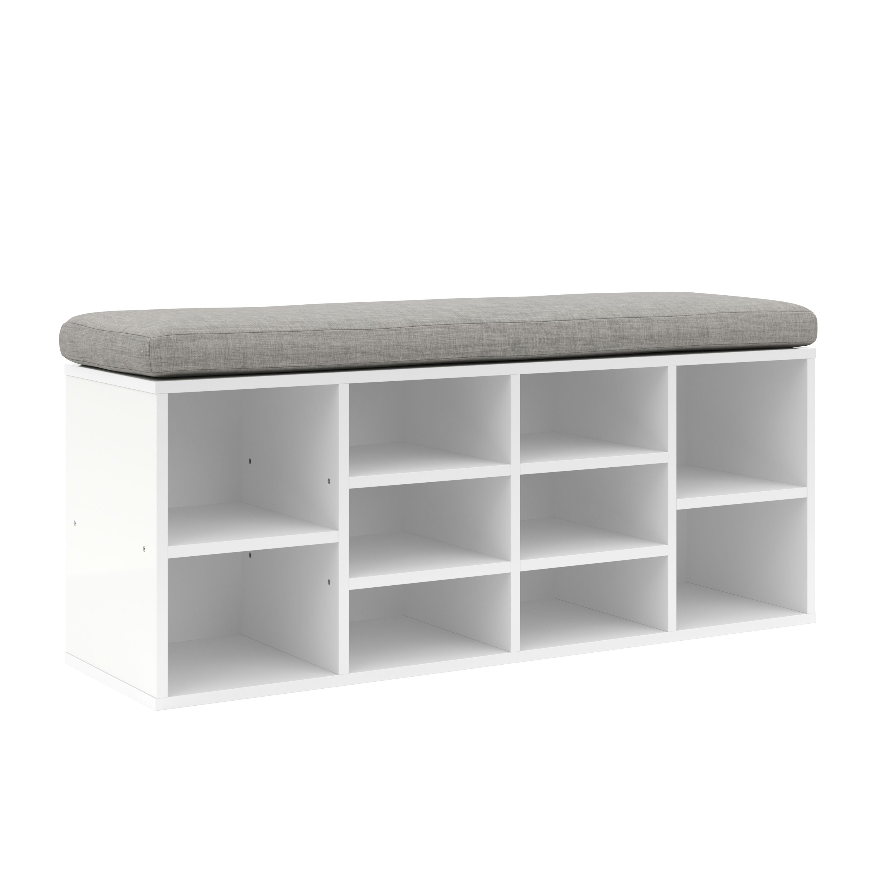 Schuhbank 102 x 30 x 48 cm weiss