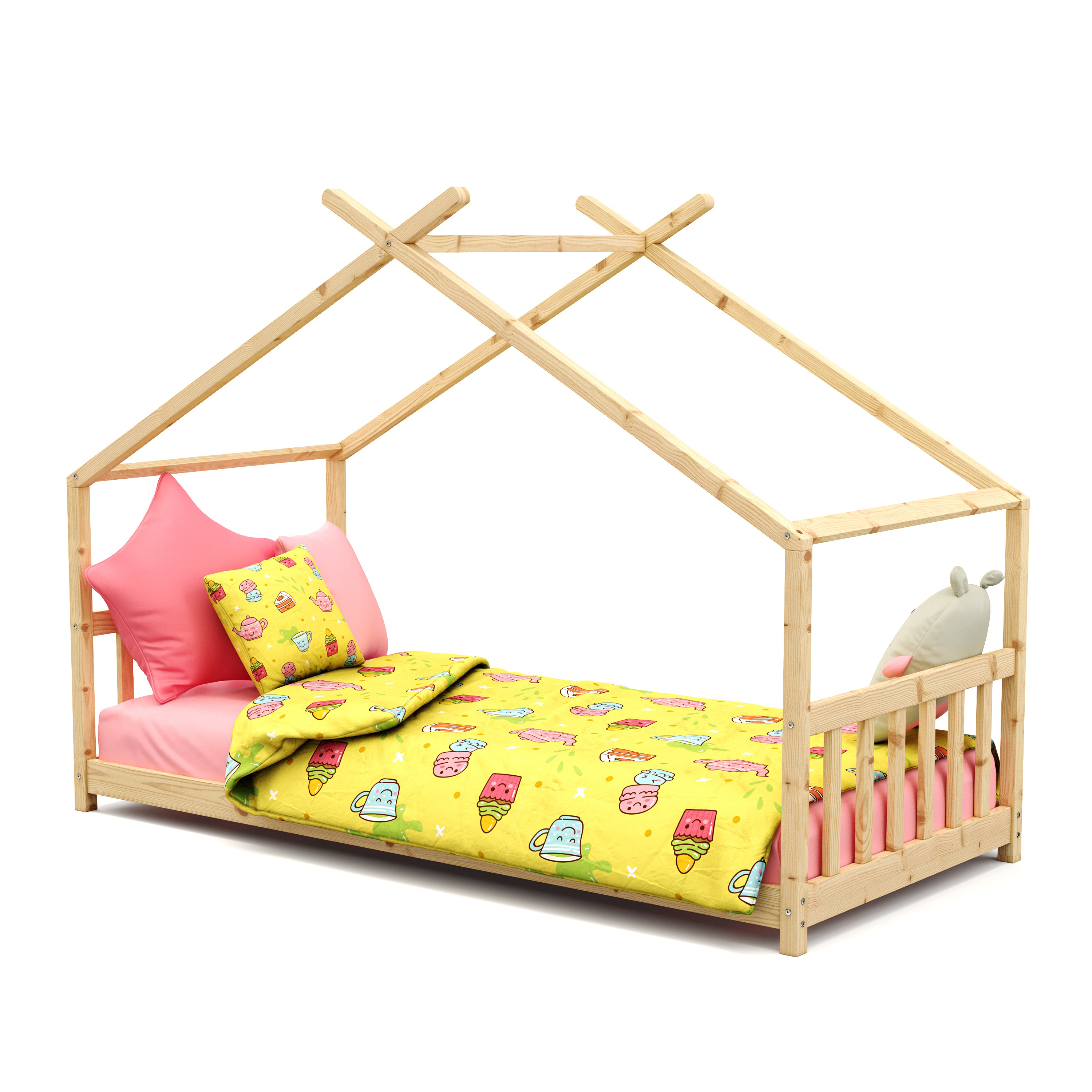 Kinderbett VILLA 90 x 200 cm natur