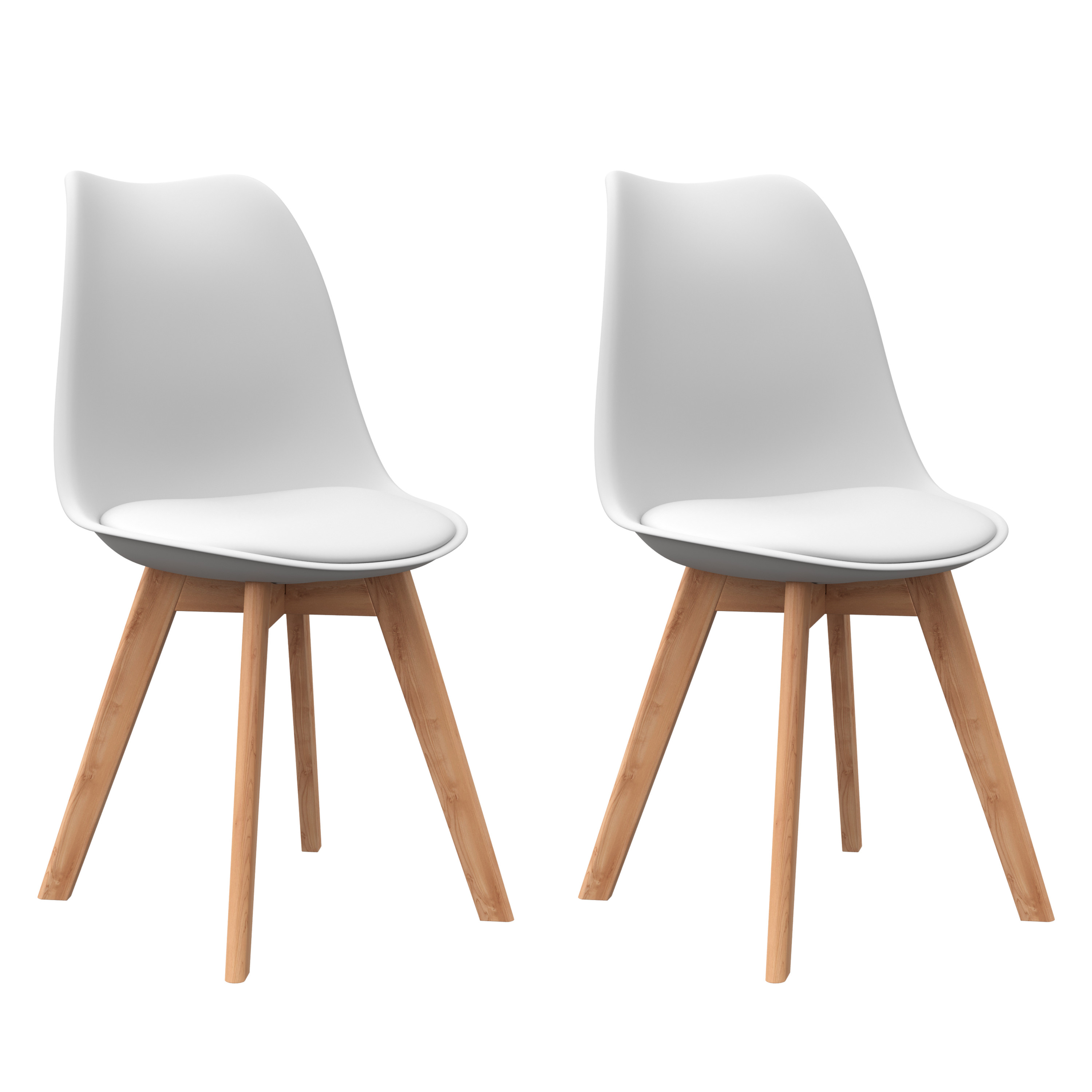 Esszimmerstuhl AMELIA 2er Set weiss