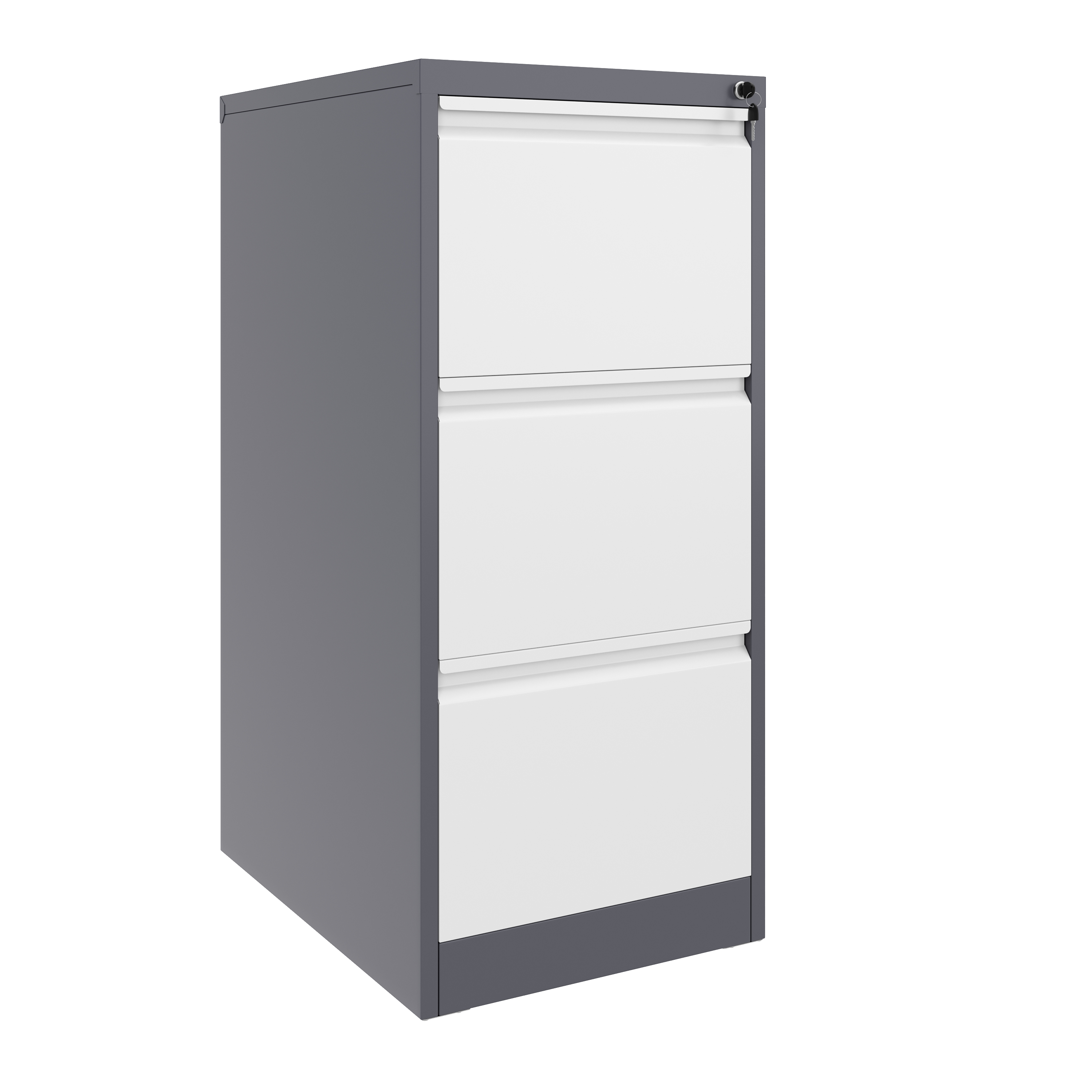 Aktenschrank mit 3 Schubladen 45 x 102 cm anthrazit/grau