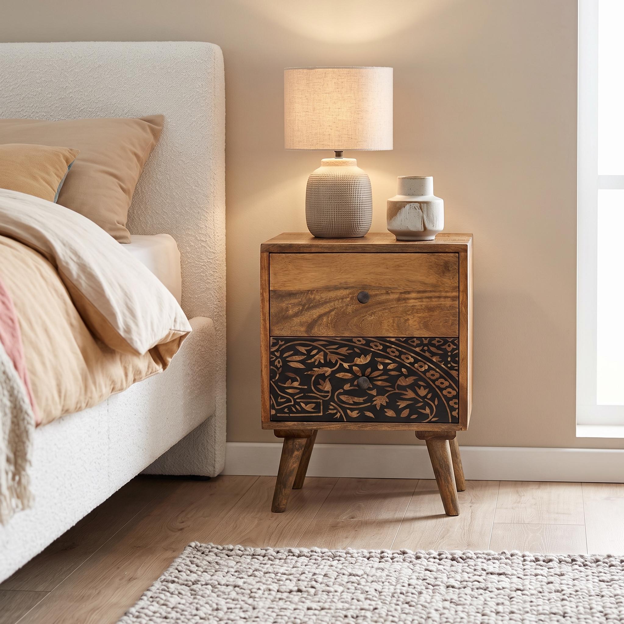 Nachttisch Holz Vintage AUSTIN