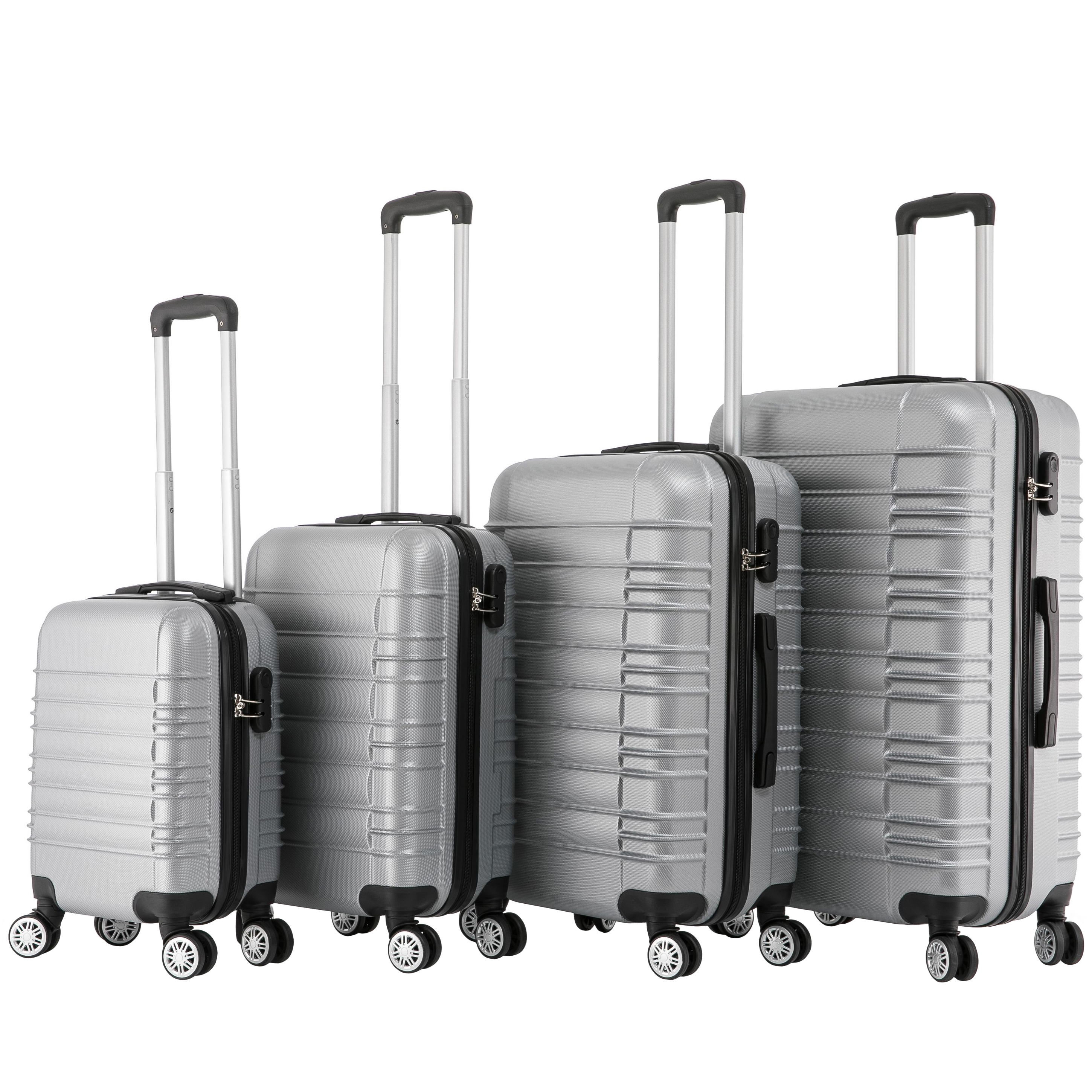 Reisekoffer Hartschalenkoffer AVA 4er Set silber