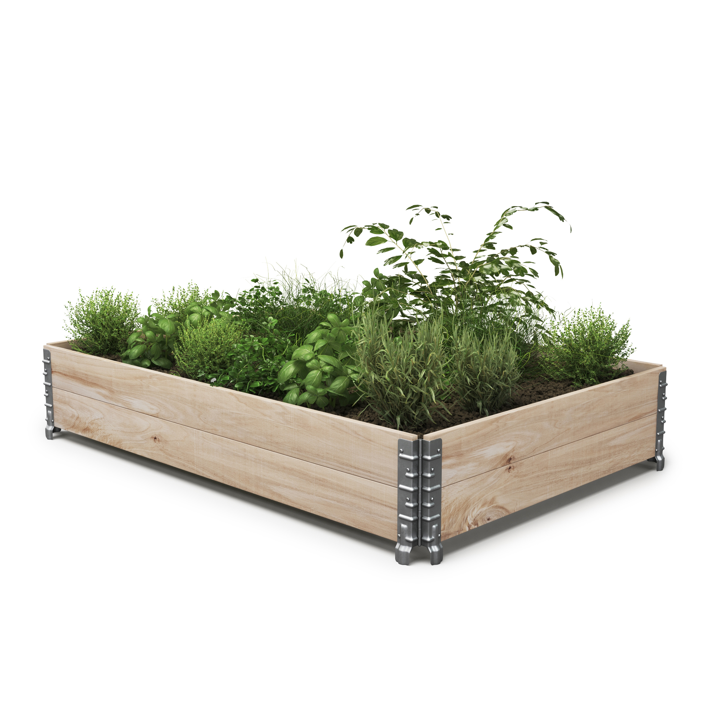 Faltrahmen für Hochbeet Holz 120 x 80 x 20 cm