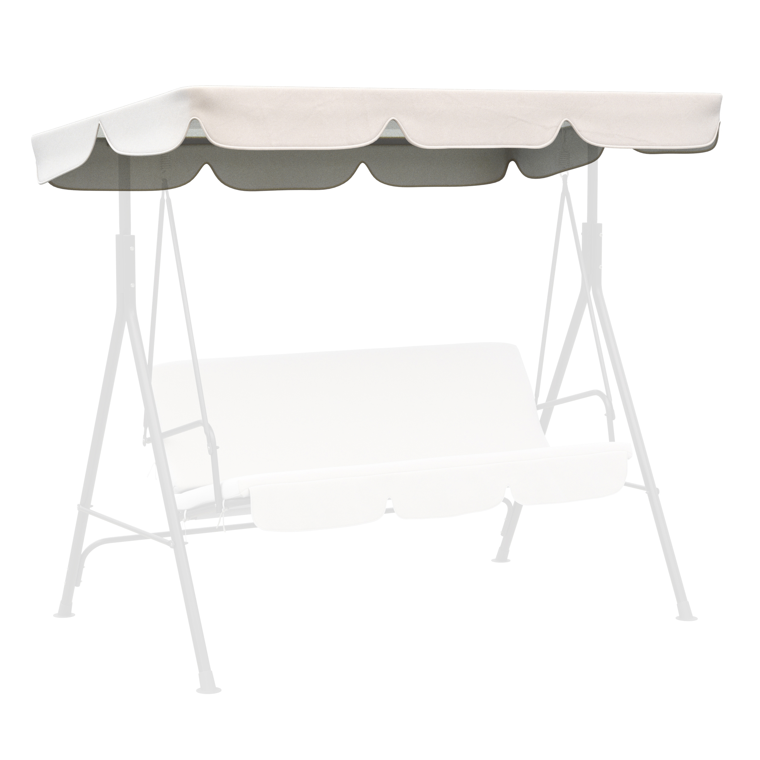 Stoffdach Hollywoodschaukel beige