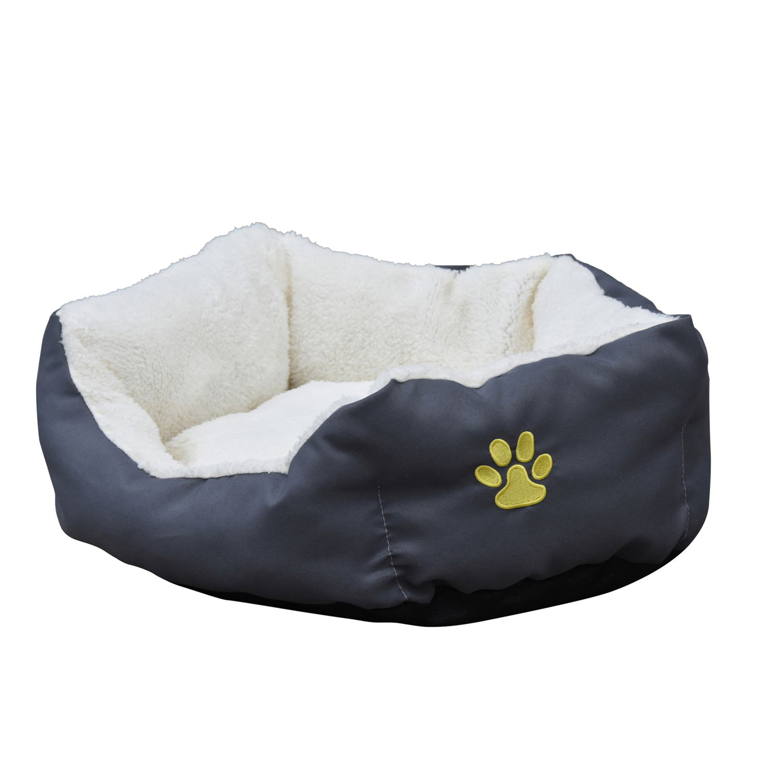 Hundebett PFÖTCHEN L grau