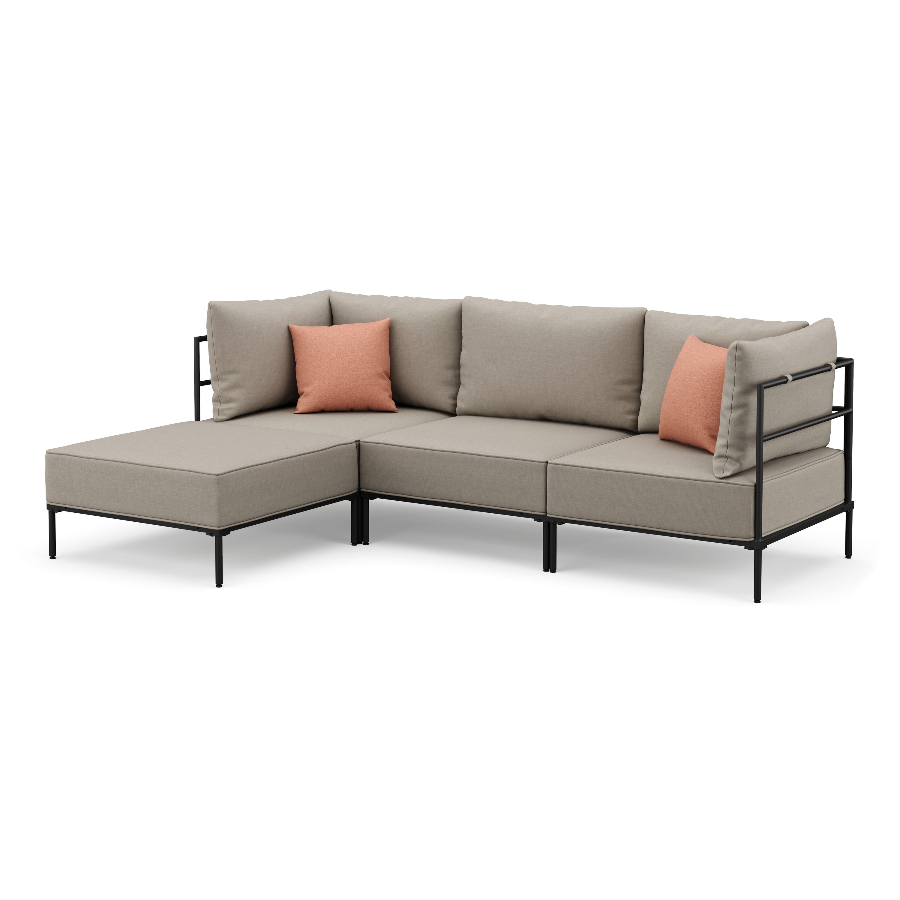 Ecksofa ETHAN 3-Sitzer beige
