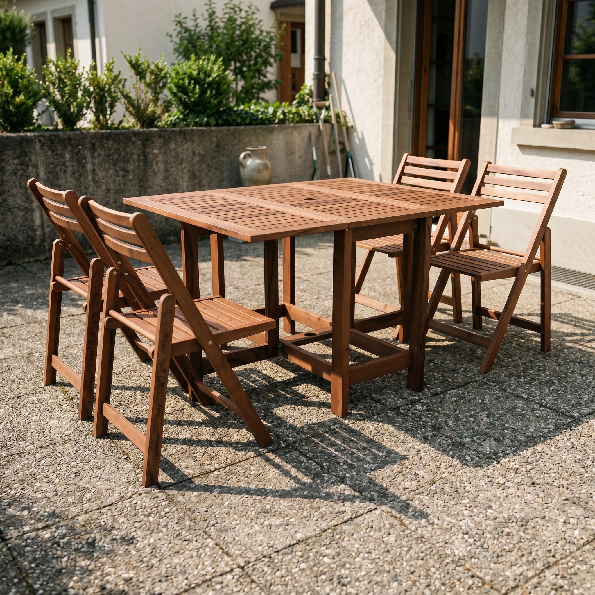 Gartenmöbel Set Holz MALAGA 5-teilig