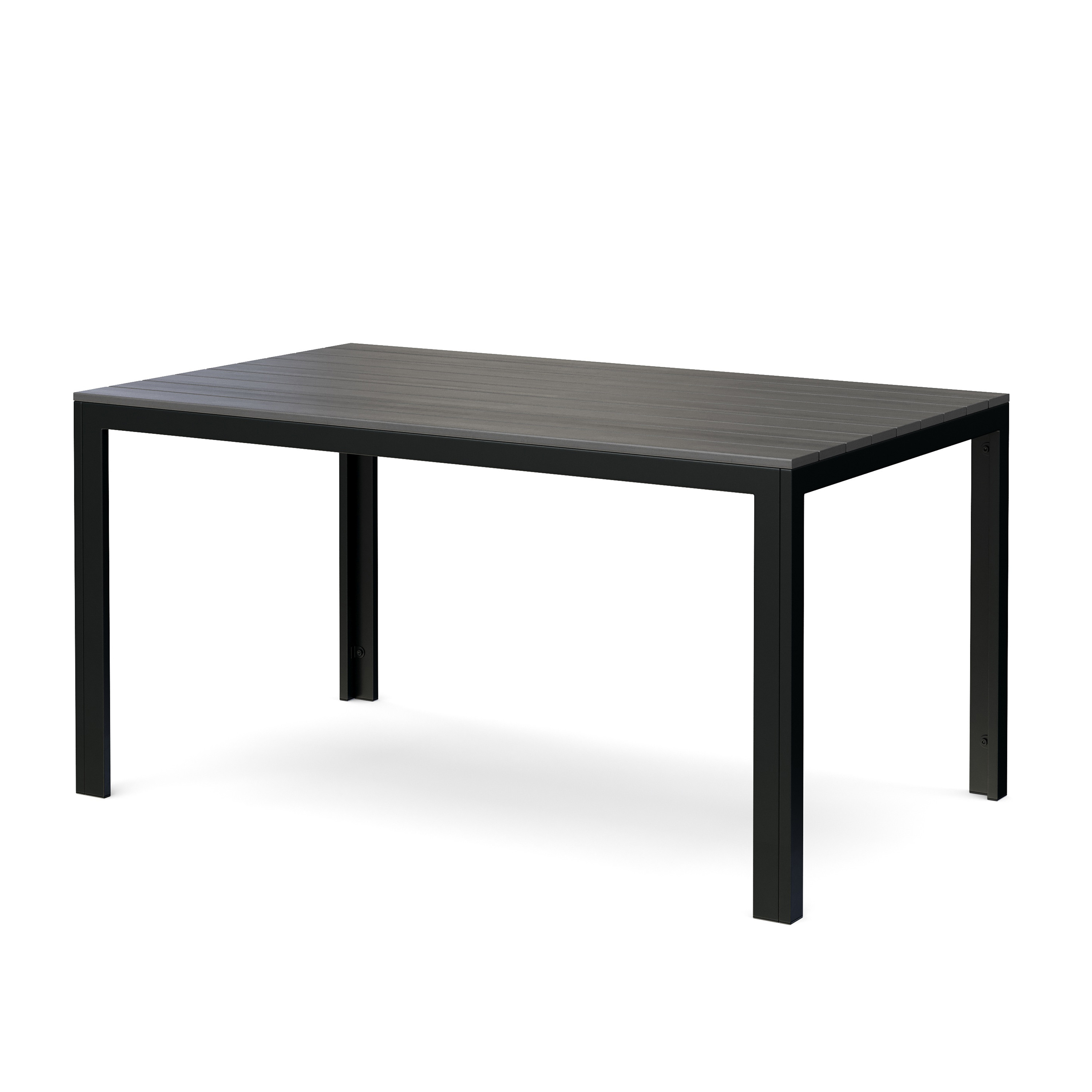 Gartentisch RIVI 150 x 90 cm anthrazit/schwarz