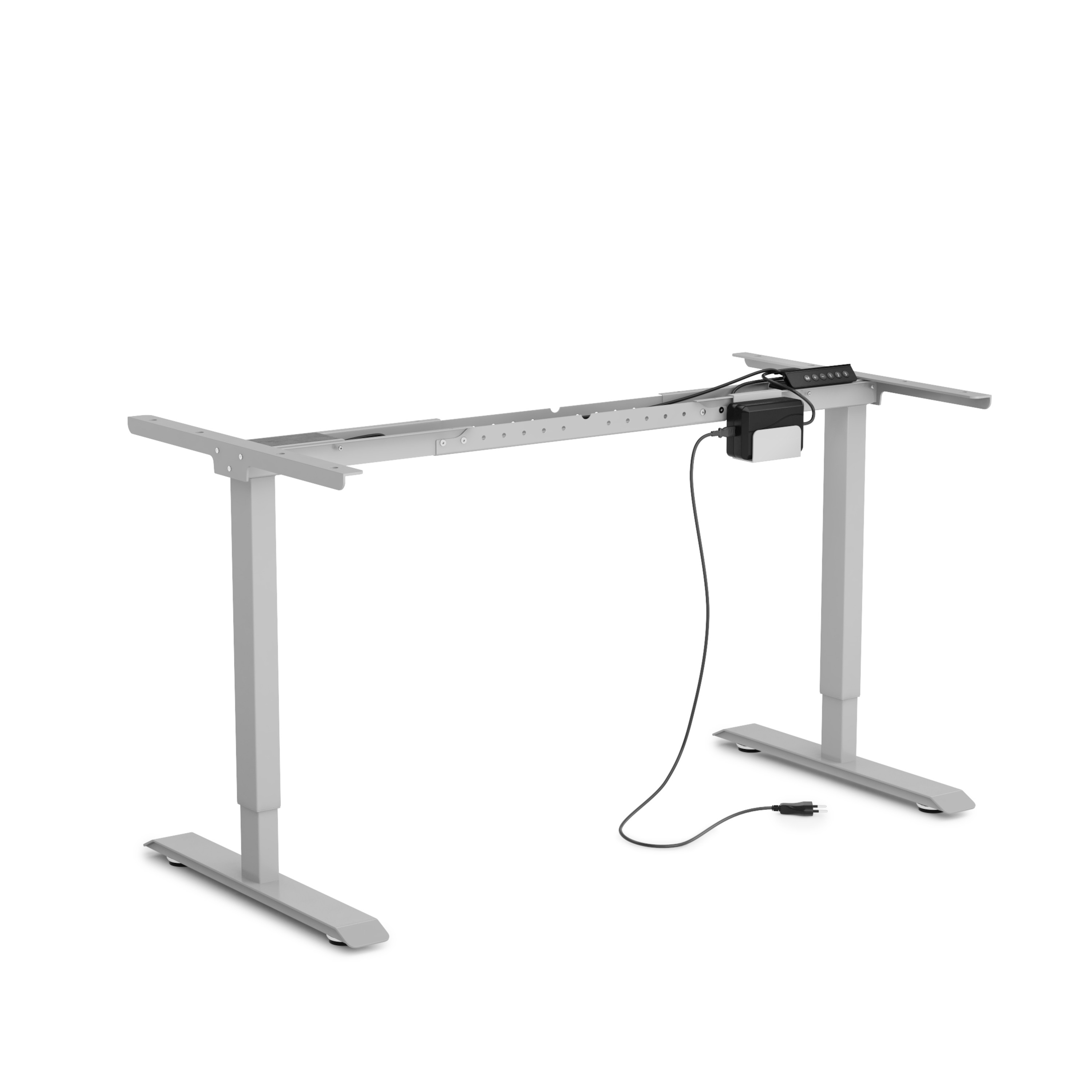 Tischgestell Stehpult elektrisch grau 140 - 160 cm