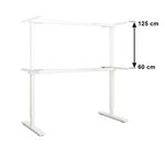 Tischgestell Stehpult weiss 160 cm höhenverstellbar